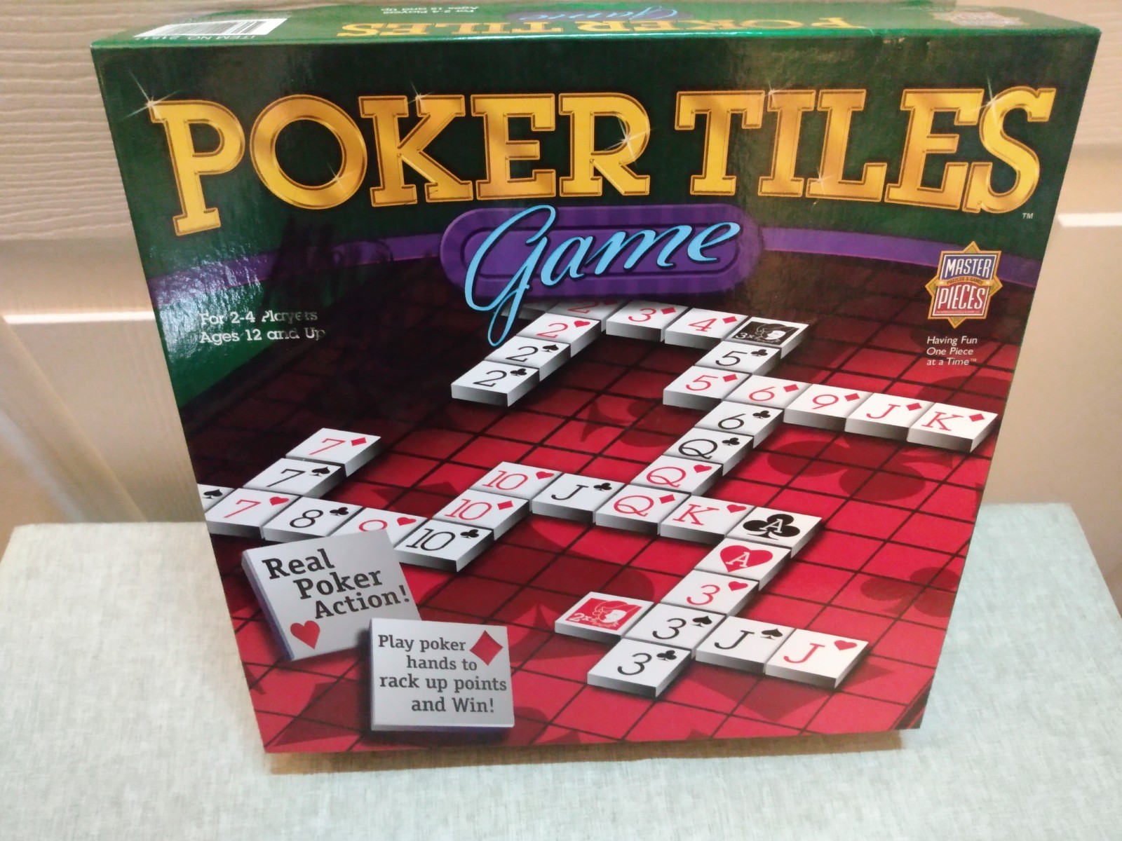 MasterPieces 2005 Poker Tiles Board Game – 100% Fully Complete – See Pics