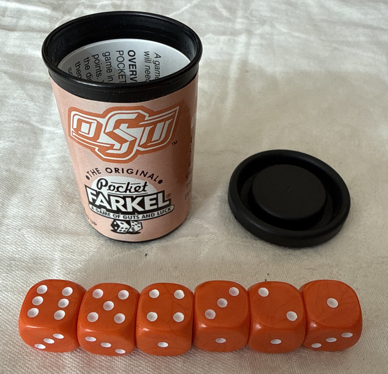 Vintage 2001 Original Pocket Farkel Dice Game OSU Cowboys W/Instructions Free SH
