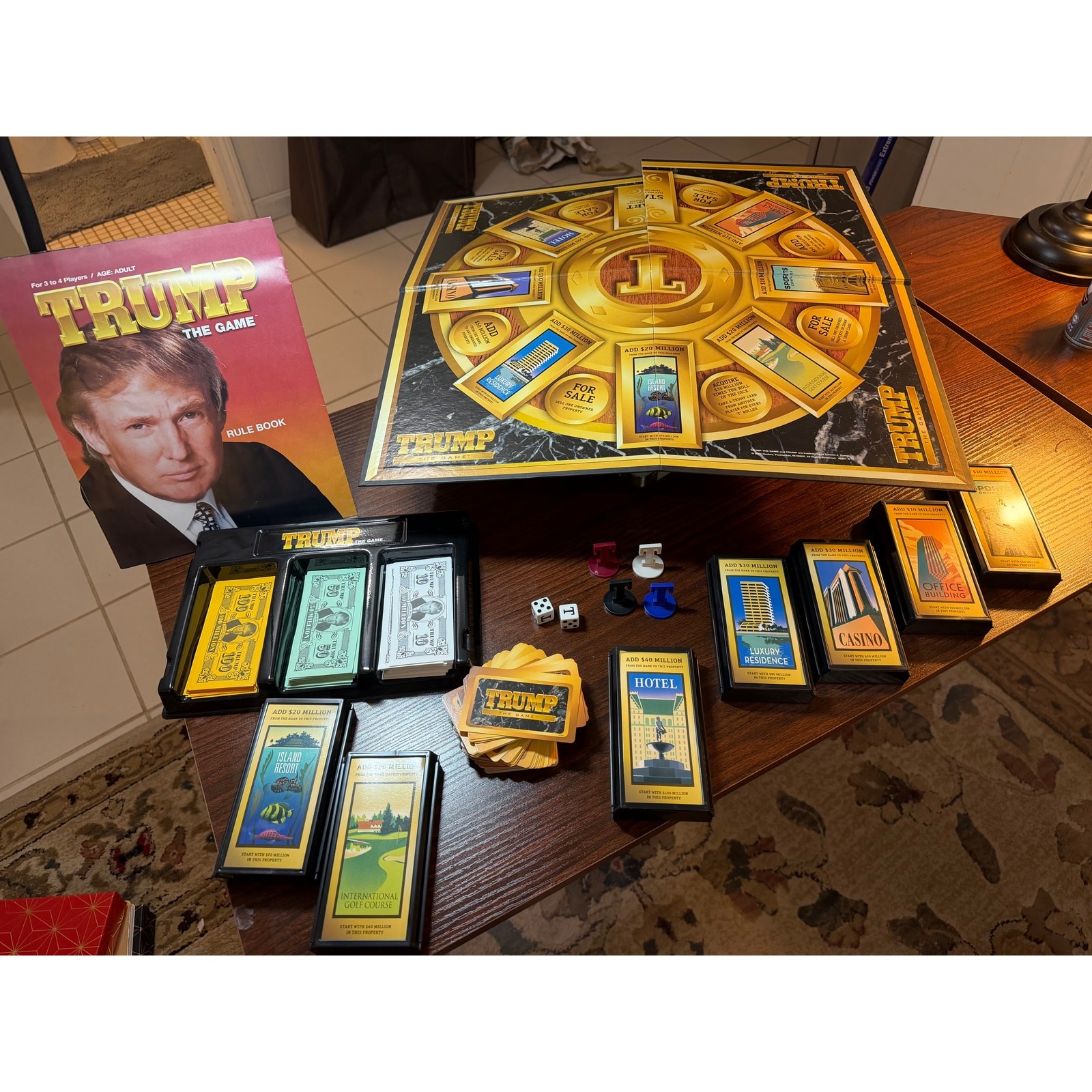 Trump The Game Parker Brothers 2004 Complete Adult Board Game Hasbro Rare