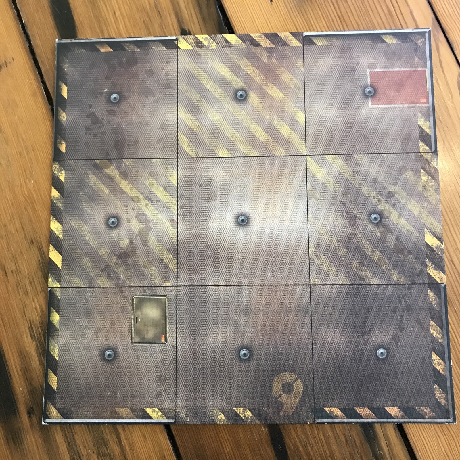 Set Lot 9 Dust Tactics 11” Square Metal Snow Landing Pads Game Boards