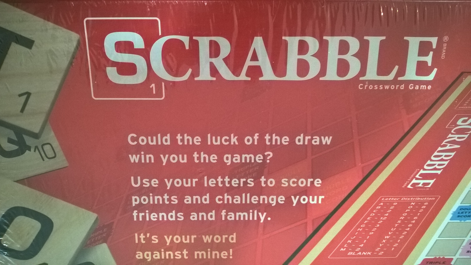 Scrabble Crossword Game Hasbro Gaming 2013 Luck Strategy Vocabulary Spelling NEW