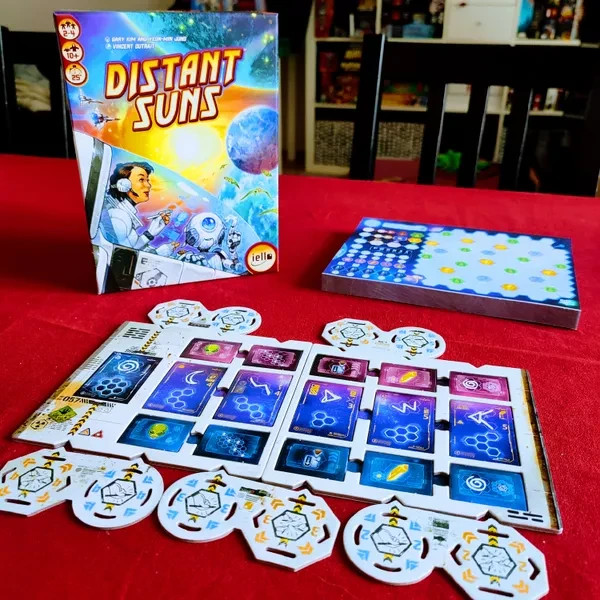 Distant Suns .. Draft & Write Board Game .. Chart Outer Space!