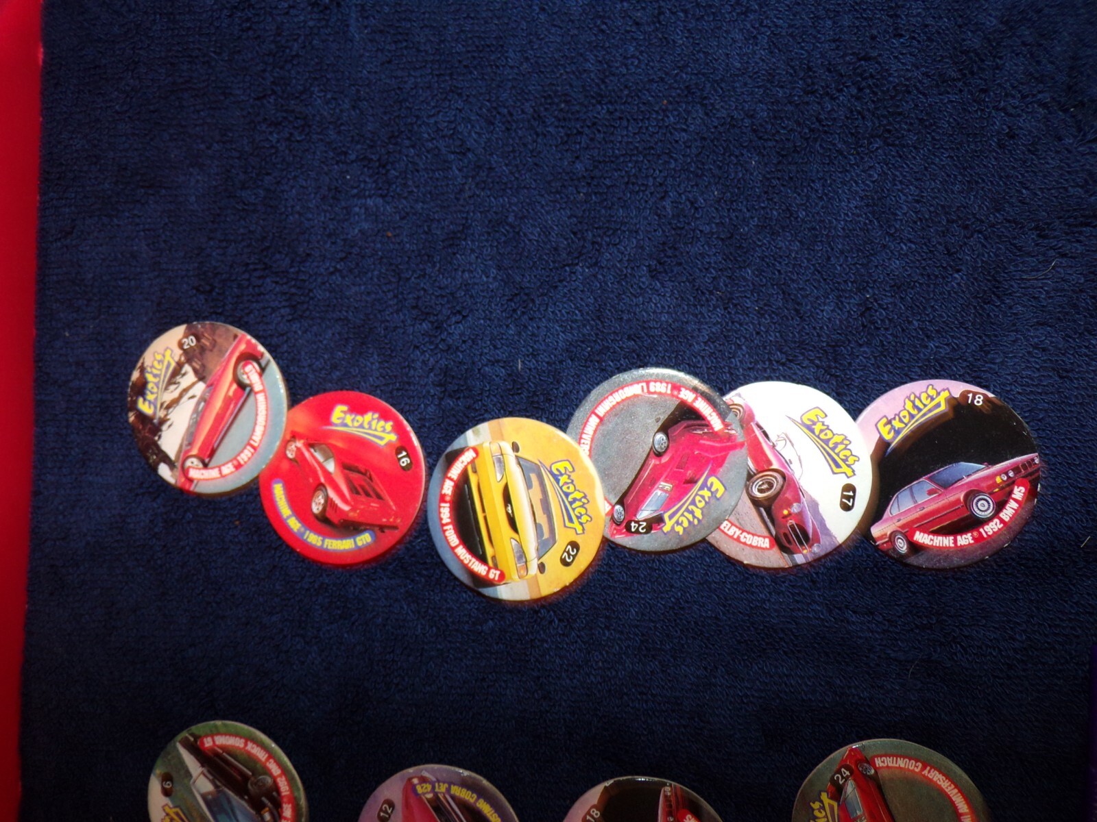 NUMBERS 1 THRU 25 POGS Exotics Assorted Cars Comes With 6 Extra ALL FROM 90’s