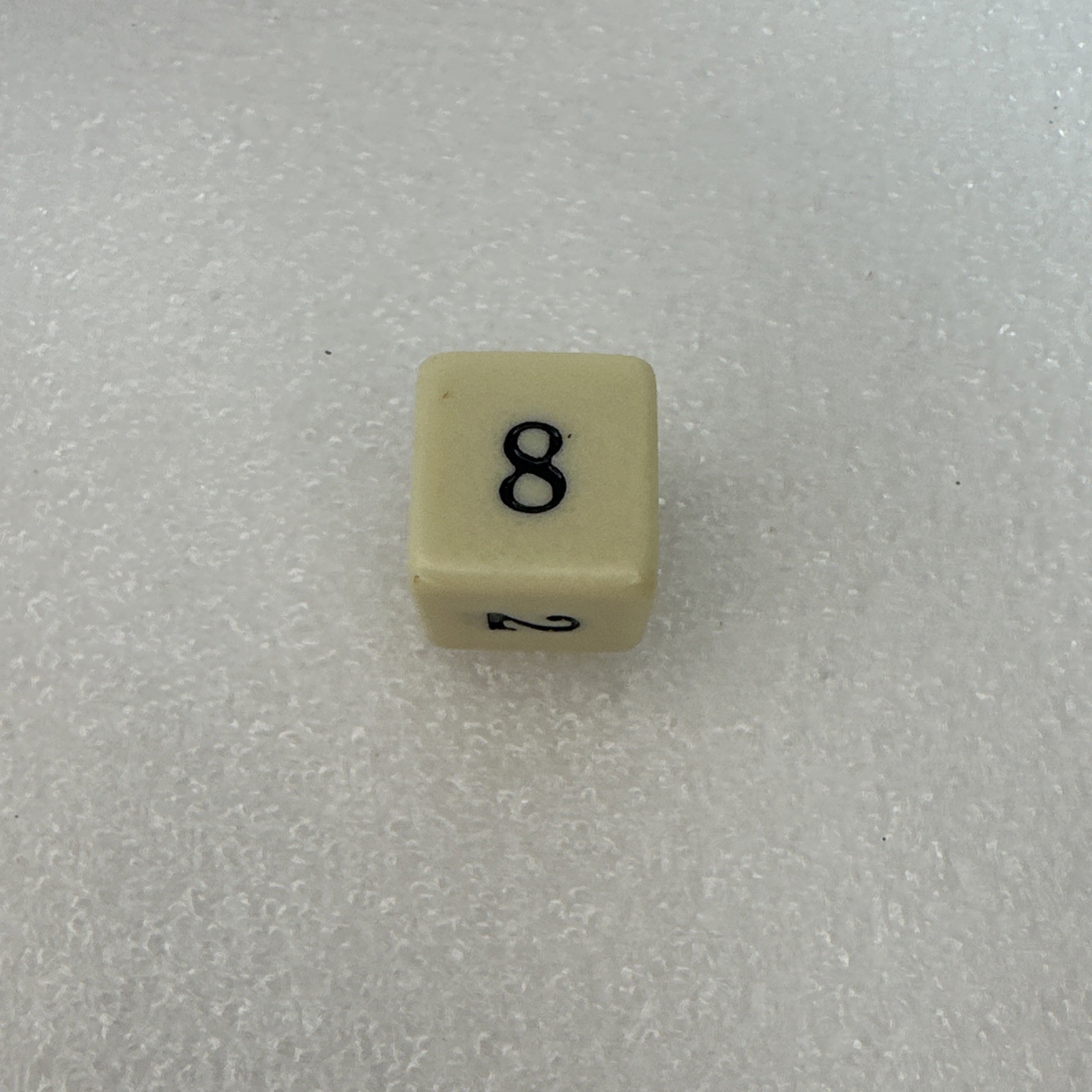 Vintage Backgammon Dice 1 Doubling Cube & 1 White Rounded Edge Replacement Die