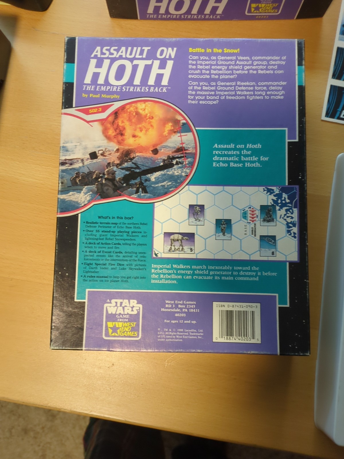West End Games Star Wars Assault On Hoth 1988 – Used, COMPLETE
