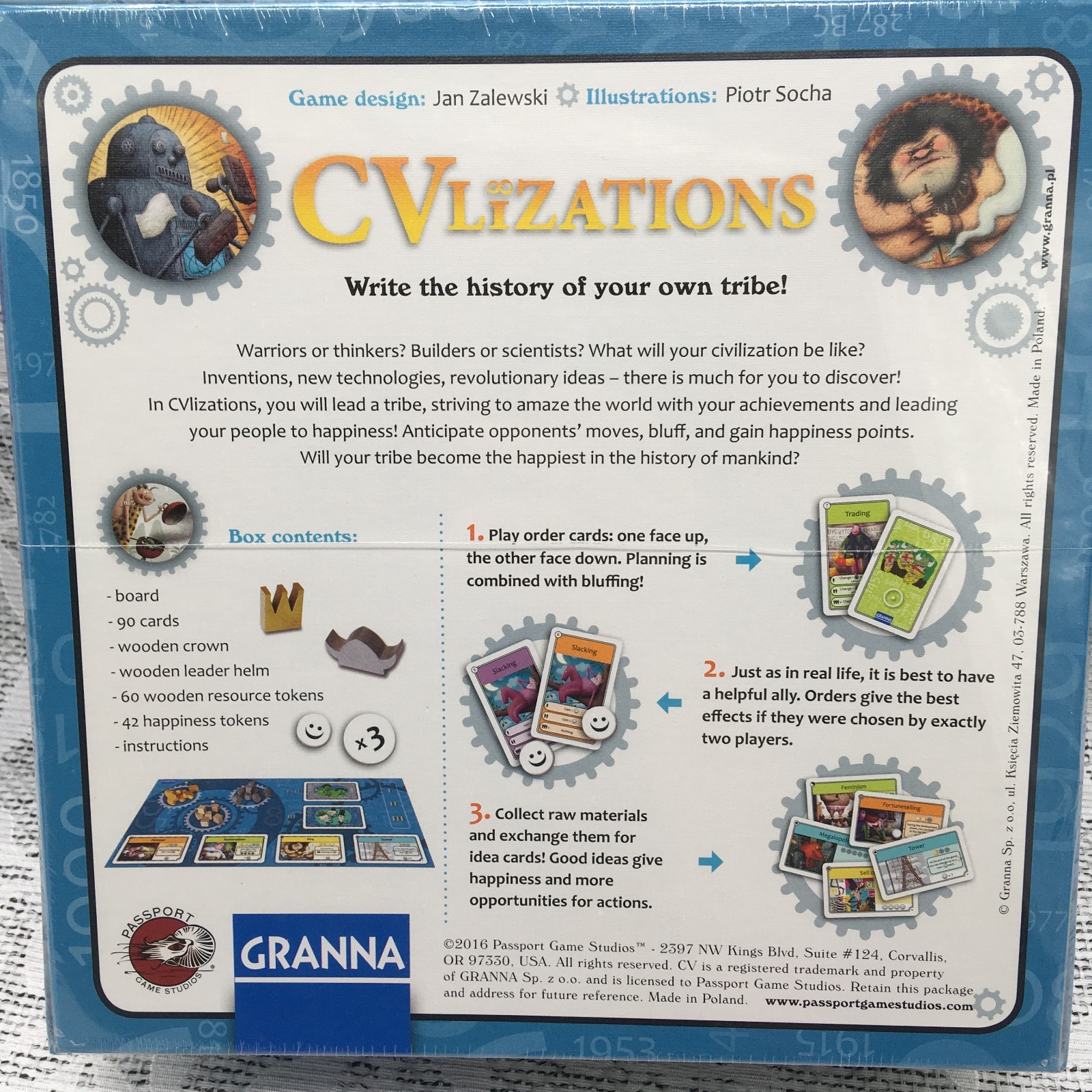 CVLizations Granna Board Game New Sealed Family Strategy Game 2-5 Players