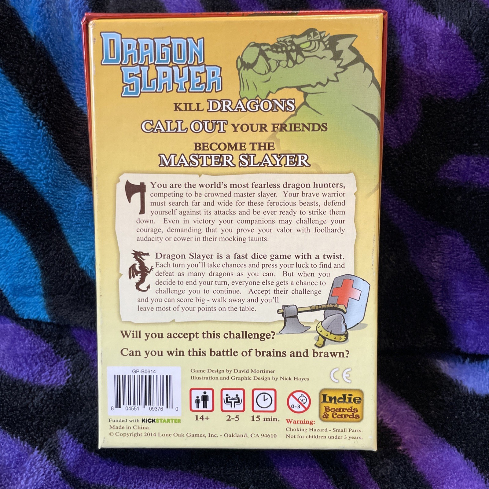 David Mortimer Dragon Slayer Dice Game Indie Games PLUS CHALLENGER EXP 2014 MINT
