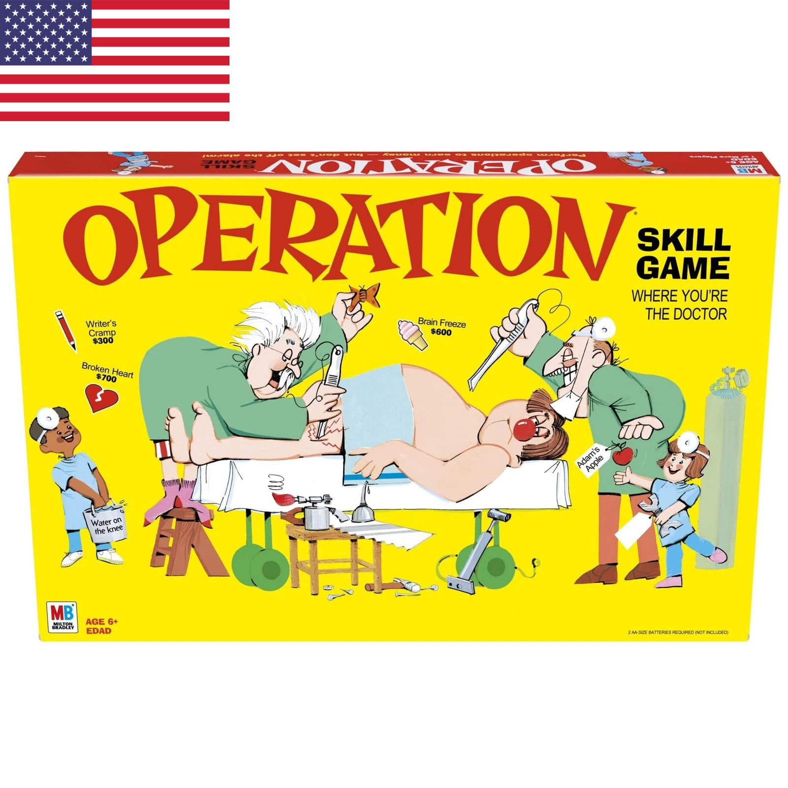 Hasbro Gaming Operation Electronic Board Game, Original version, Multicolor