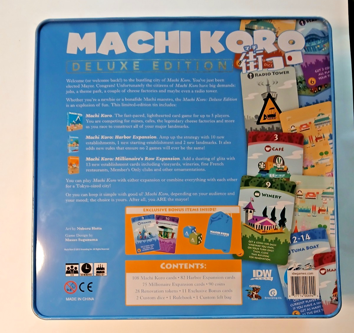 Machi Koro Deluxe Tin Edition – Open Box – Complete