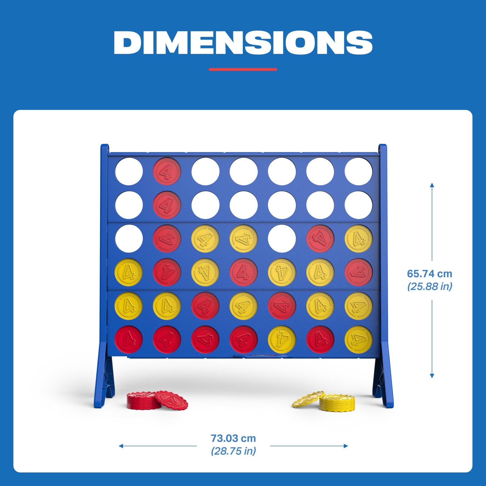Connect 4 Oversized Edition Game – Giant Classic Four-In-A-Row Family Fun – Indo