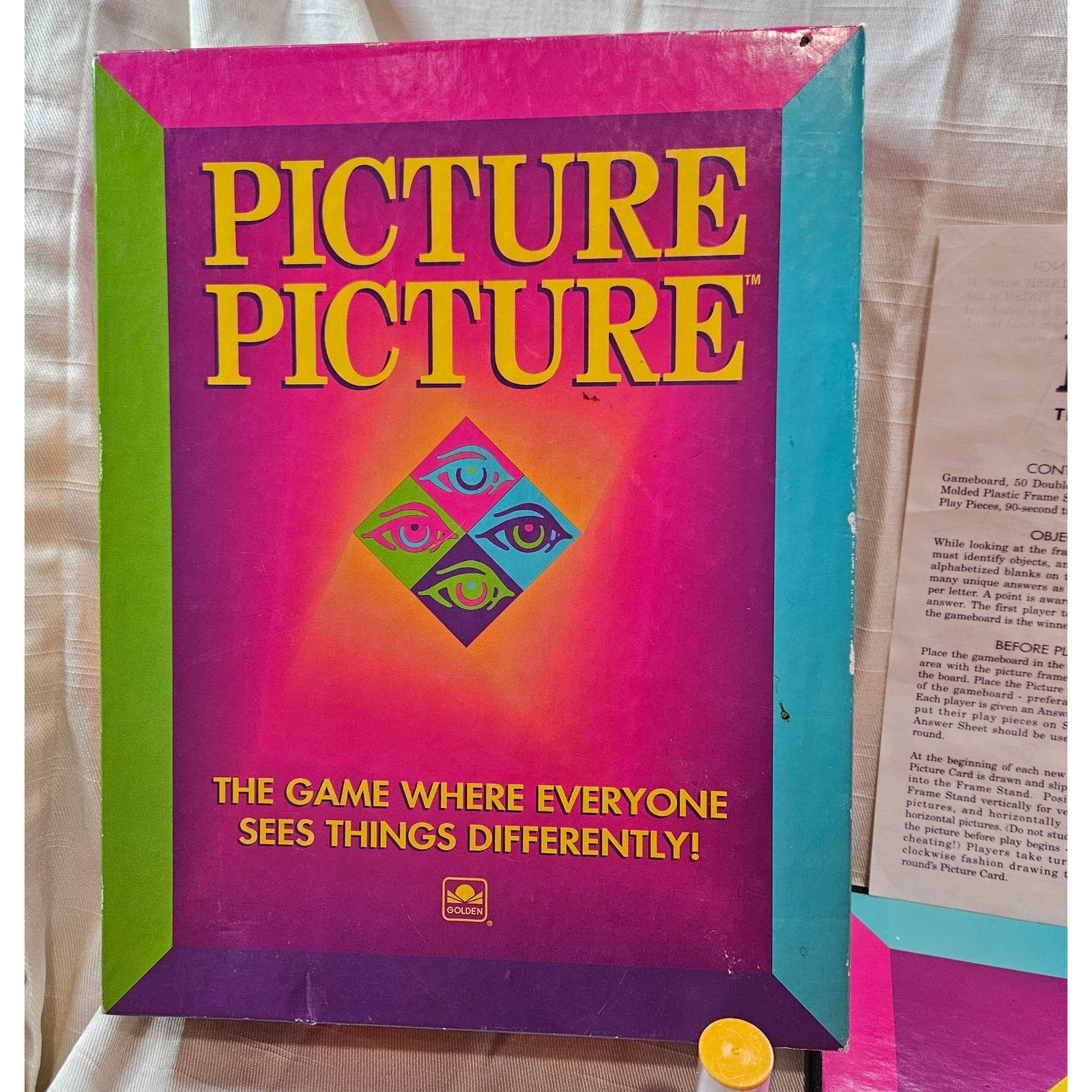 Vintage 1992 Picture Picture Board Game by Golden- Complete Game