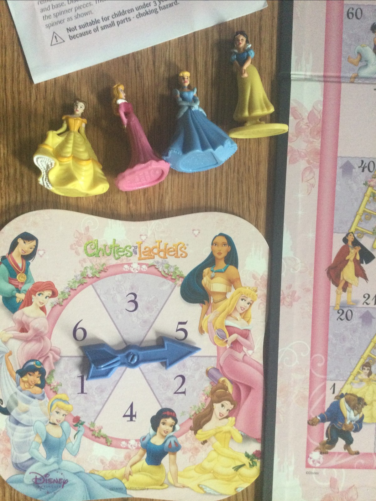Disney Princess Chutes and Ladders by Hasbro 100% Complete 2009