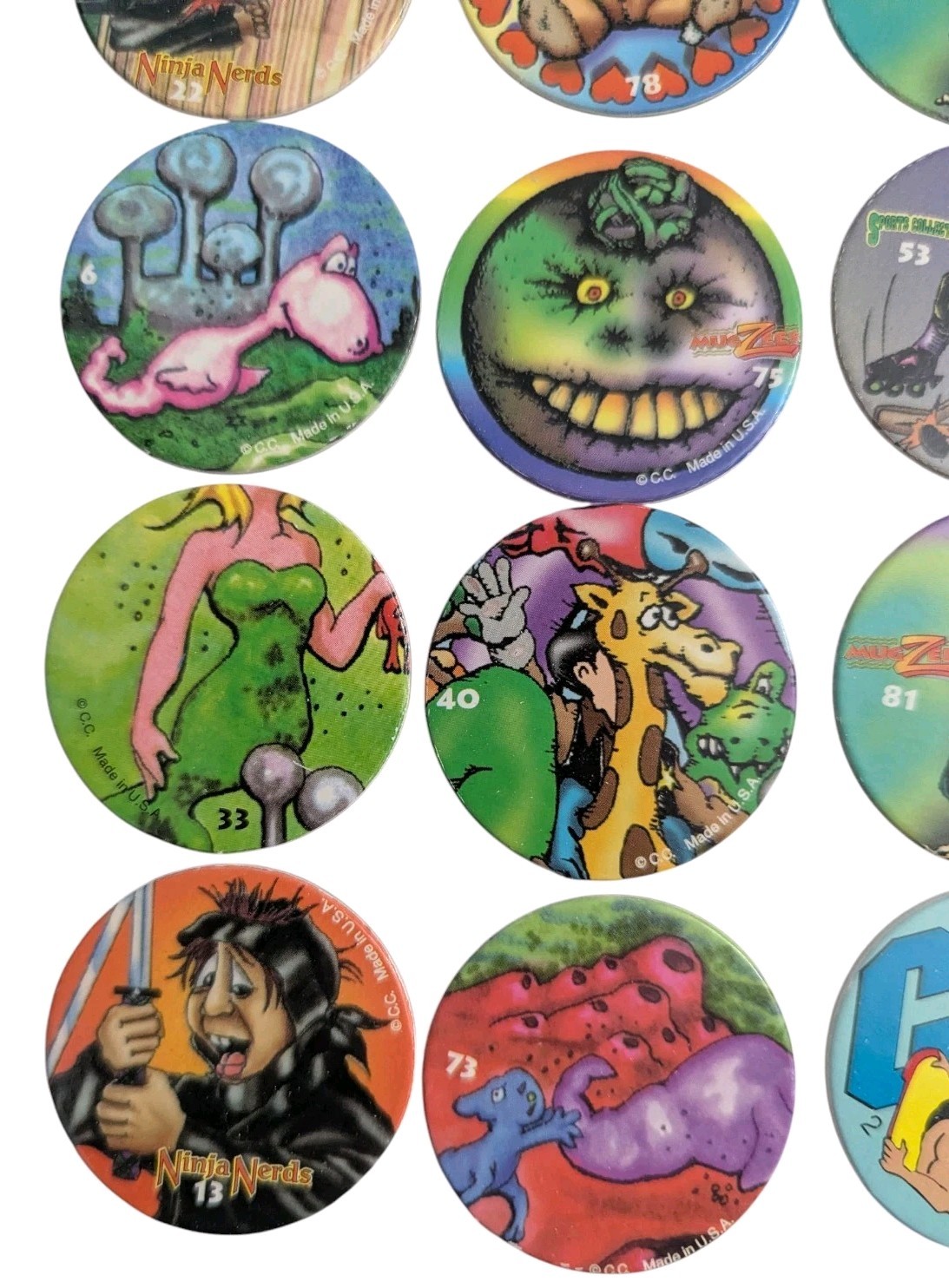 20 POGs Milk Caps Vintage Variety Vtg 90s 1990s Miscellaneous Lot Paper