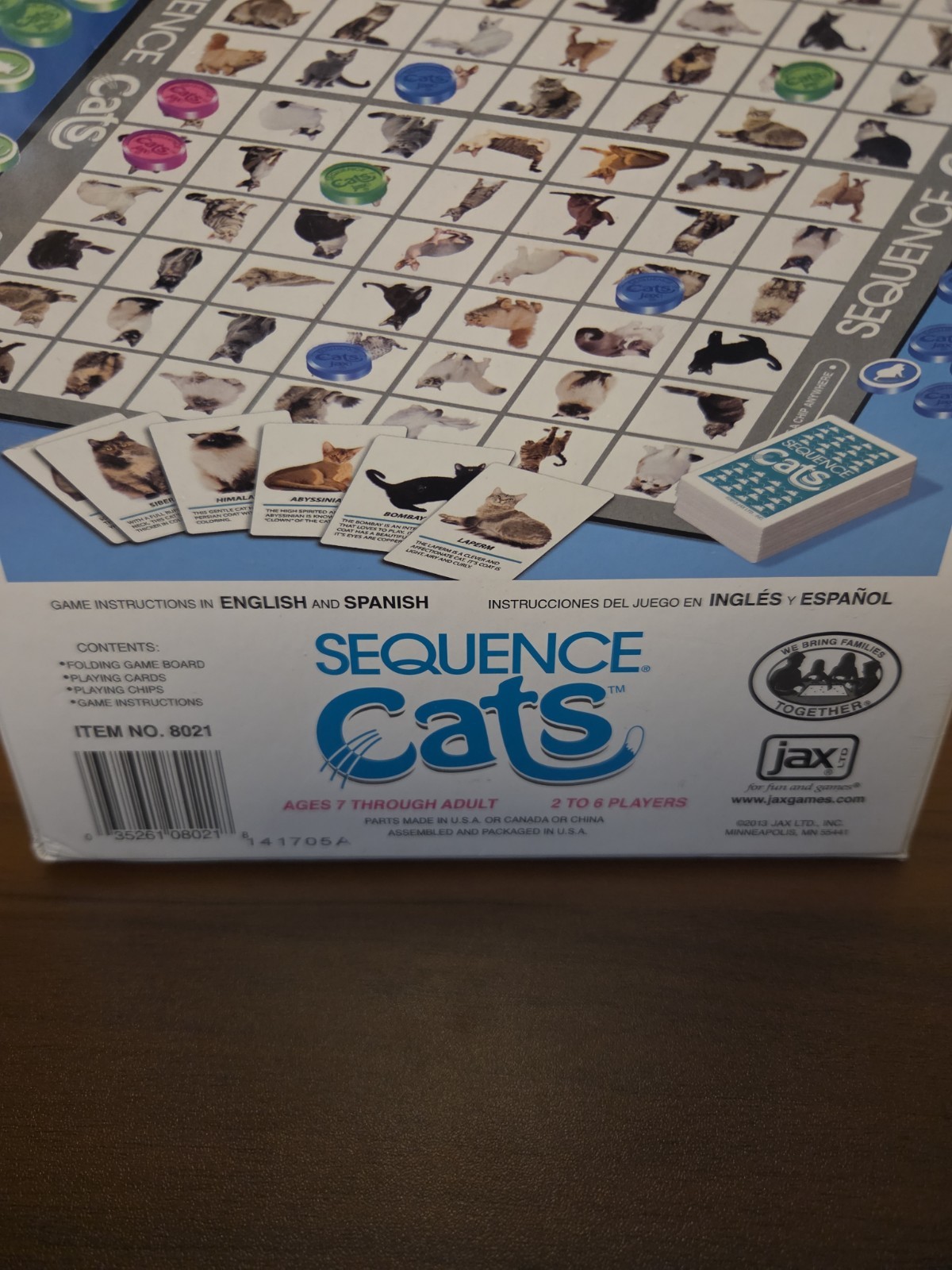 Brand New Sealed Sequence Cats Jax Board Game – 2 To 6 Players – 2013