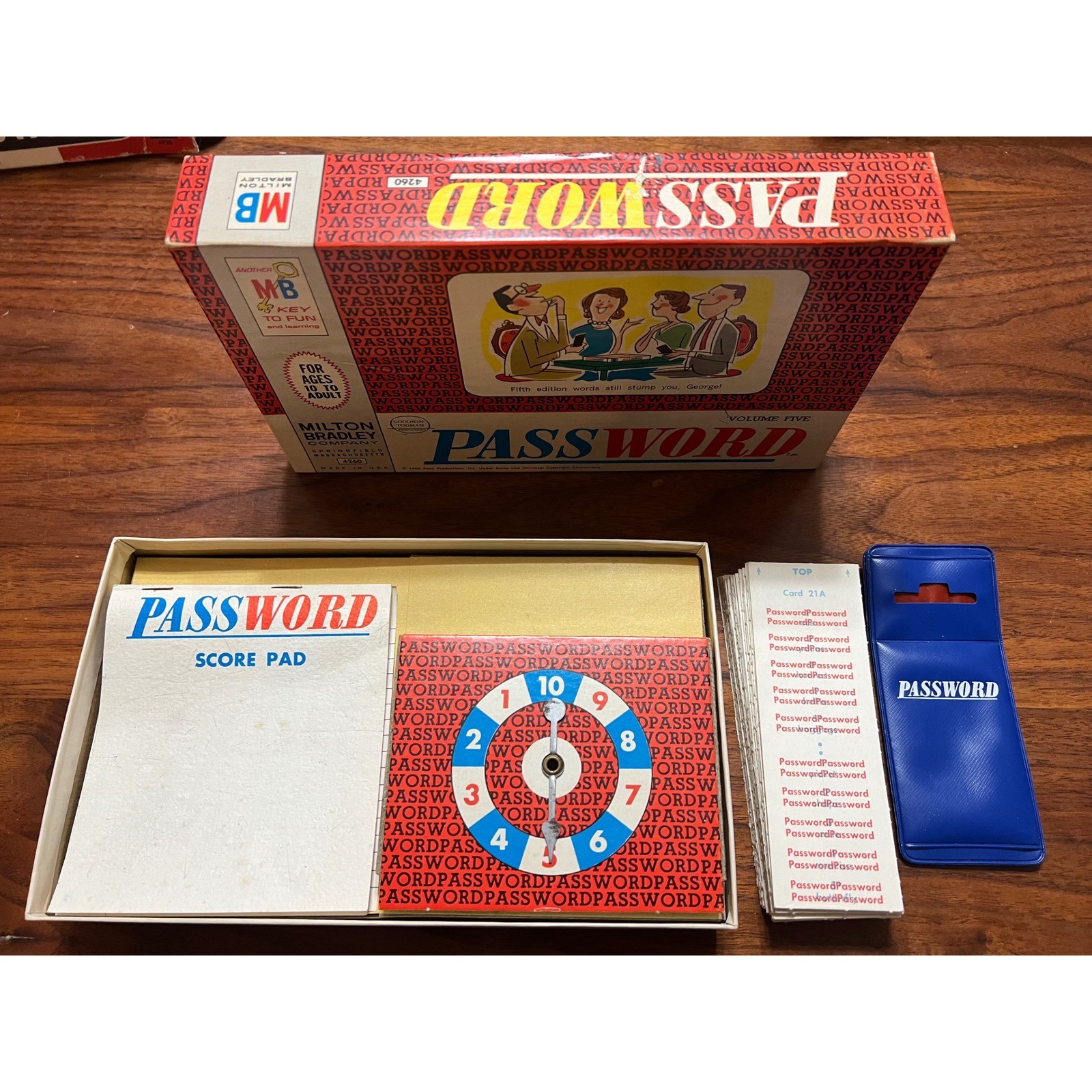 VTG Milton Bradley Password Volume Five Board Game 1964 5th Edition