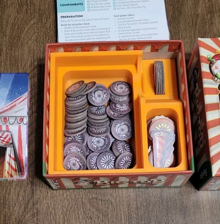 Big Top Game Box Insert – Allplay game – 3d printed – ANY COLOR