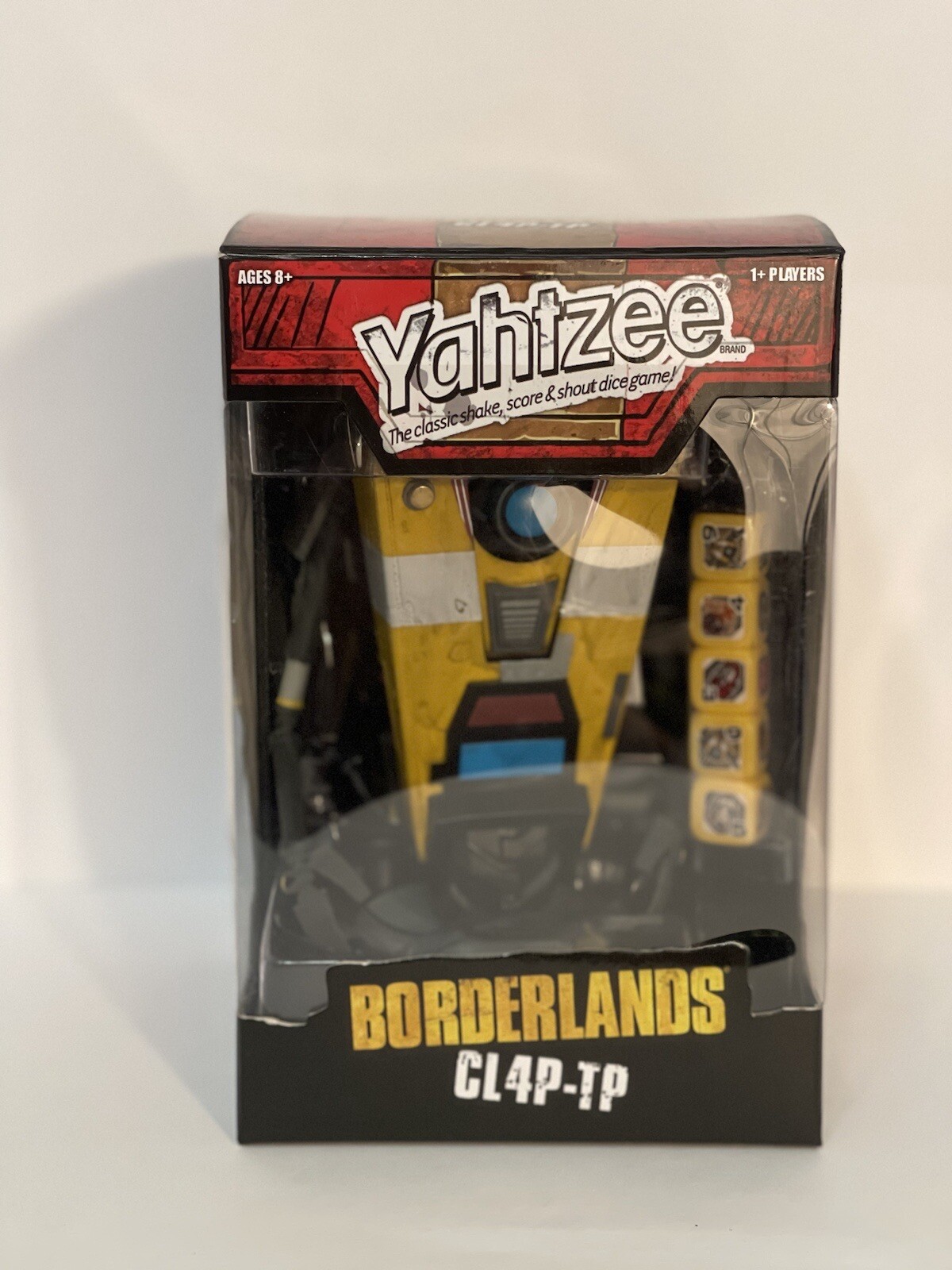 Claptrap Figure Borderlands Hasbro Yahtzee Game Complete