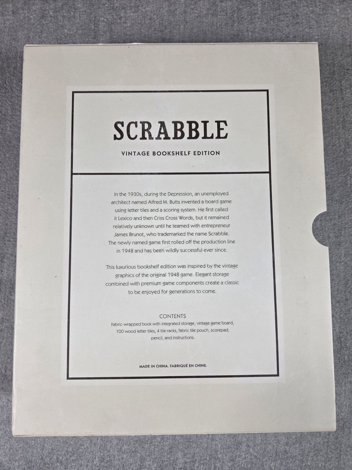 Hasbro Vintage Bookshelf Edition Scrabble Crossword Game 2 To 4 Players Open Box