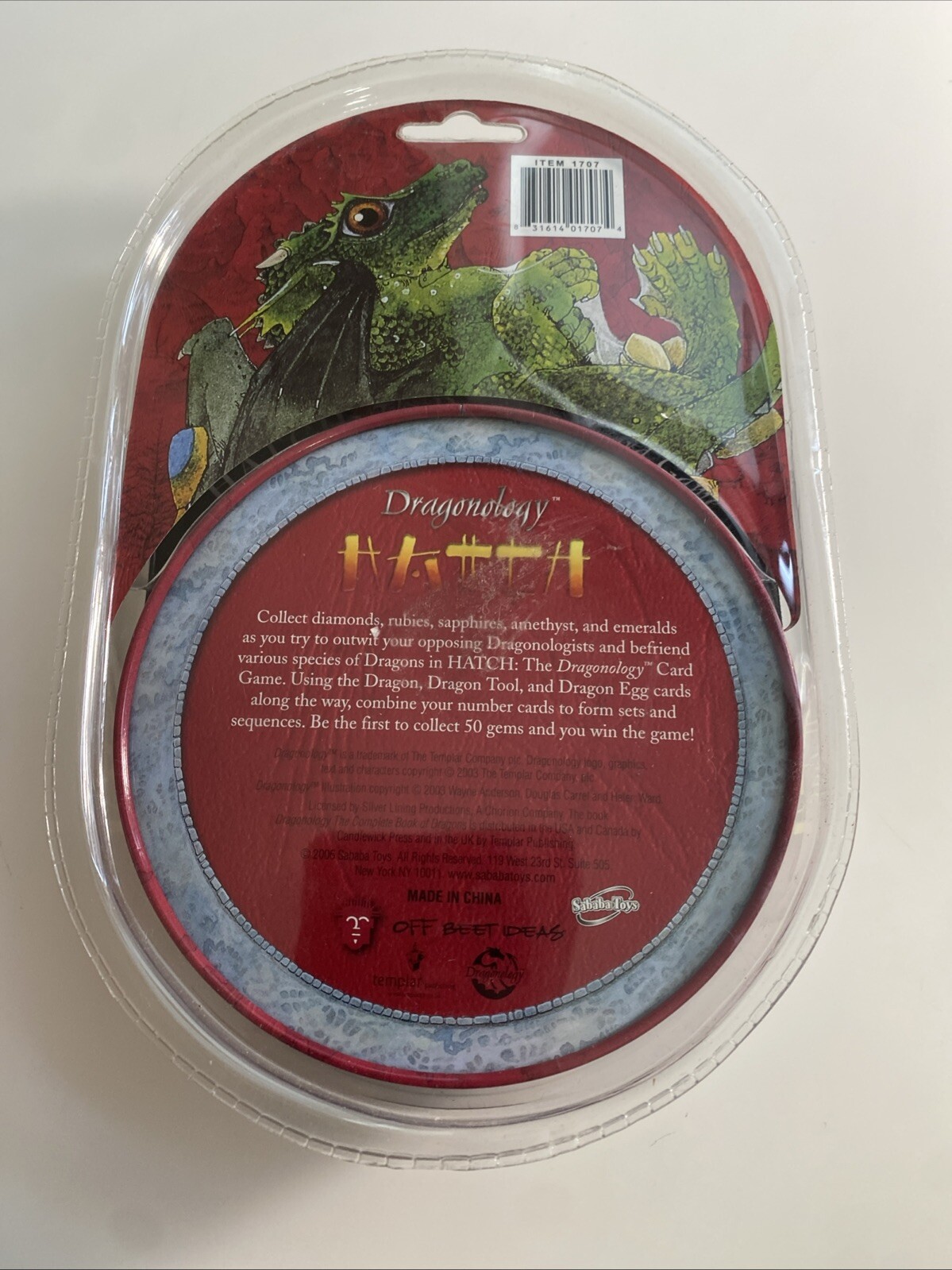 Hatch Dragonology Dragon Card Game in Tin by Sababa Toys Sealed zatu