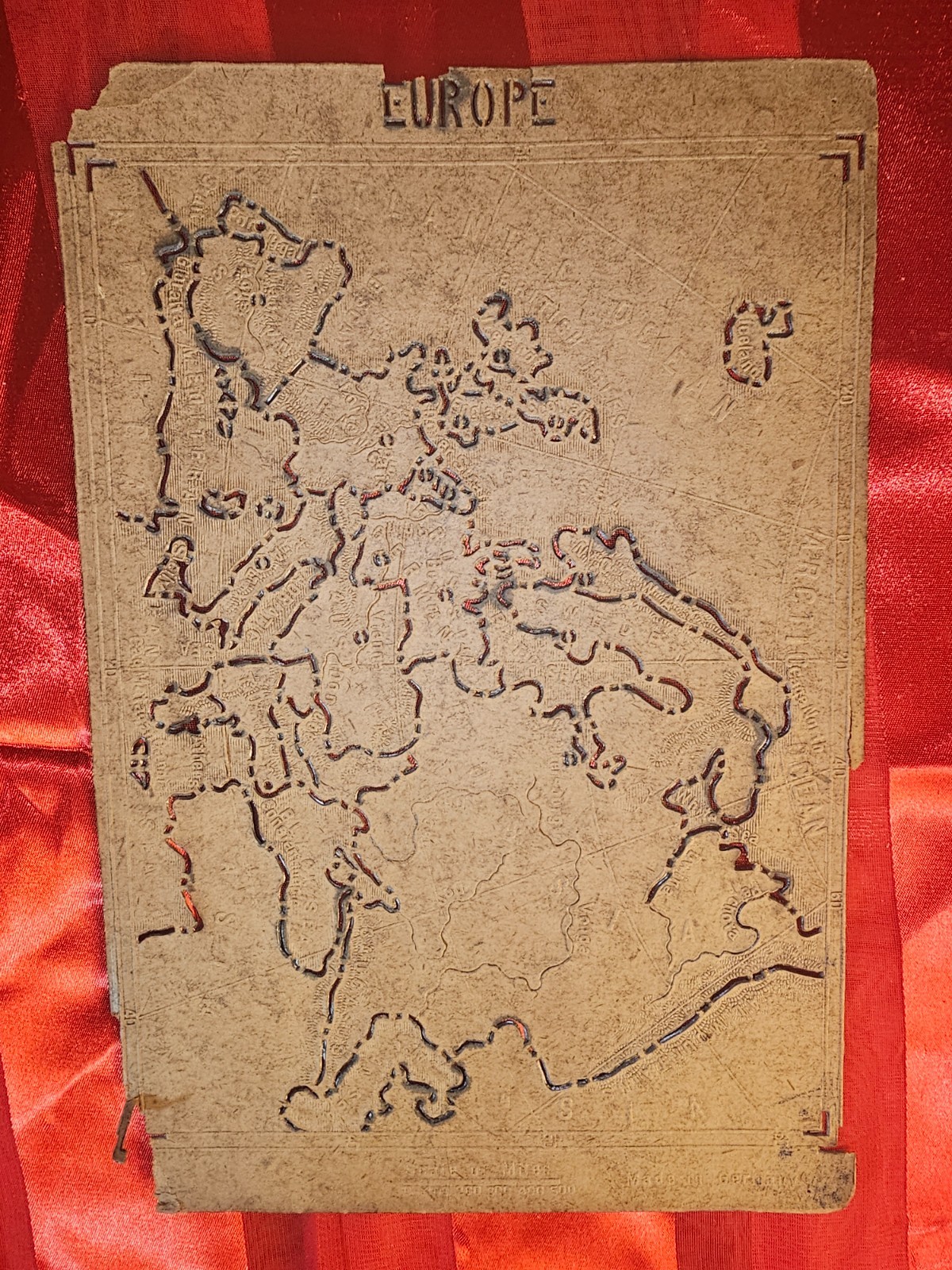 Lessons In Geography Made Easy Teaching Tracing Maps Milton Bradley,Early 1800s