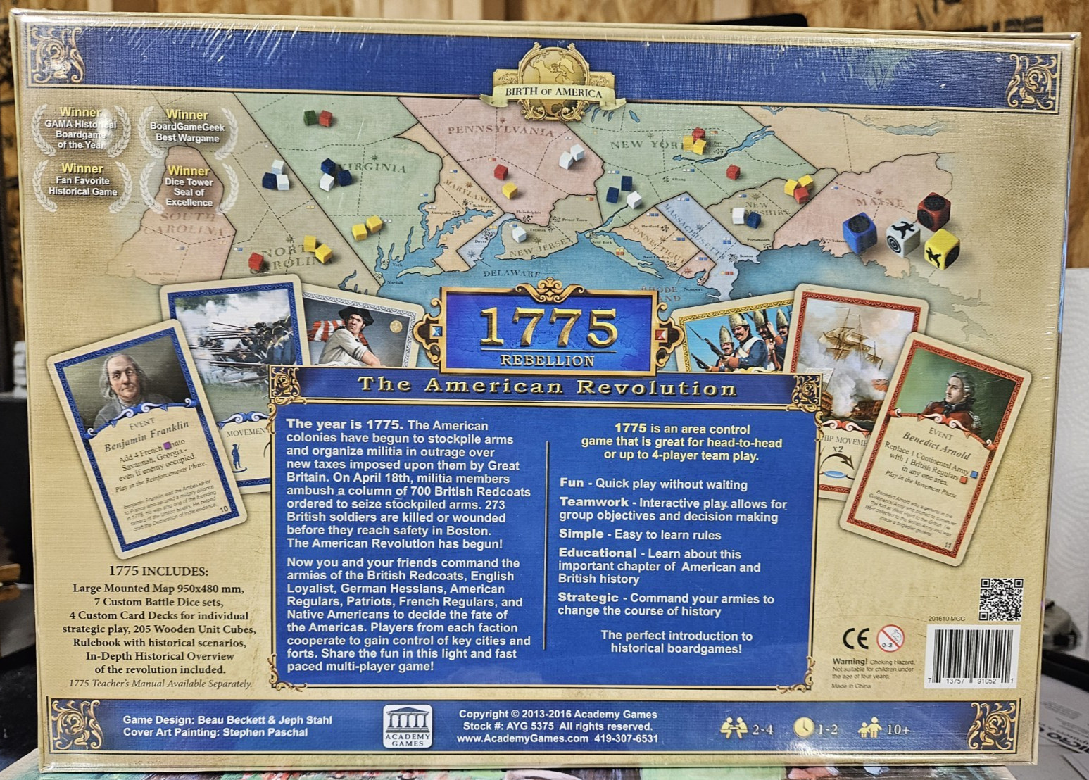 1775 Rebellion American Revolution Board Game Academy Games New Sealed