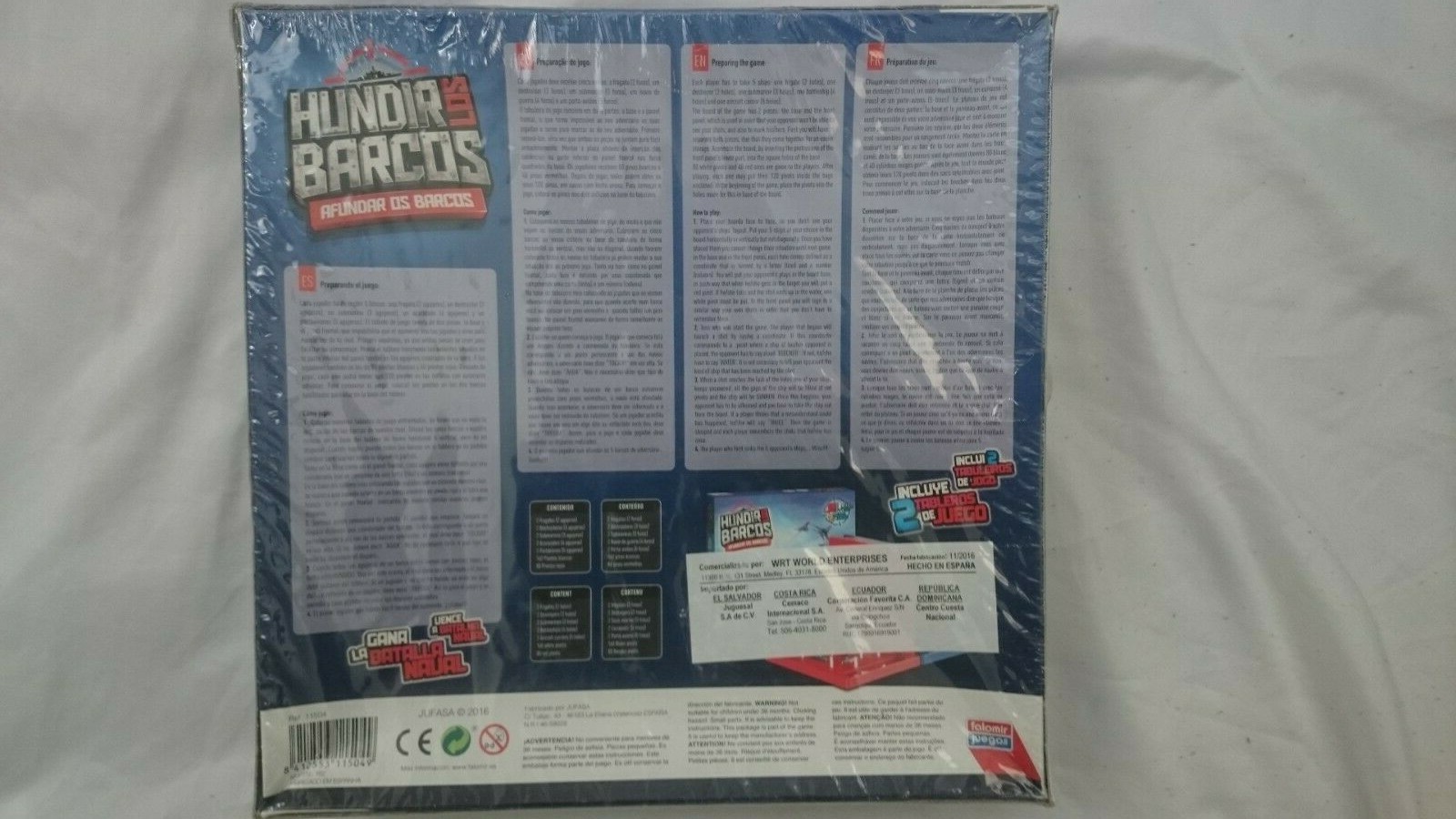 Hundir Los Barcos La Gana Batalla Naval / Sink Ships Win Naval Battle Board Game