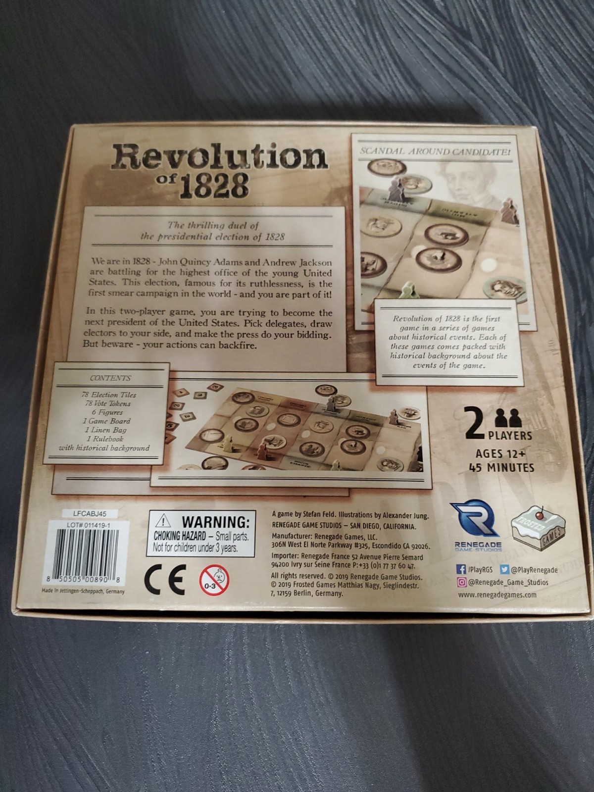 REVOLUTION OF 1828 by STEFAN FELD, RENEGADE GAME STUDIOs