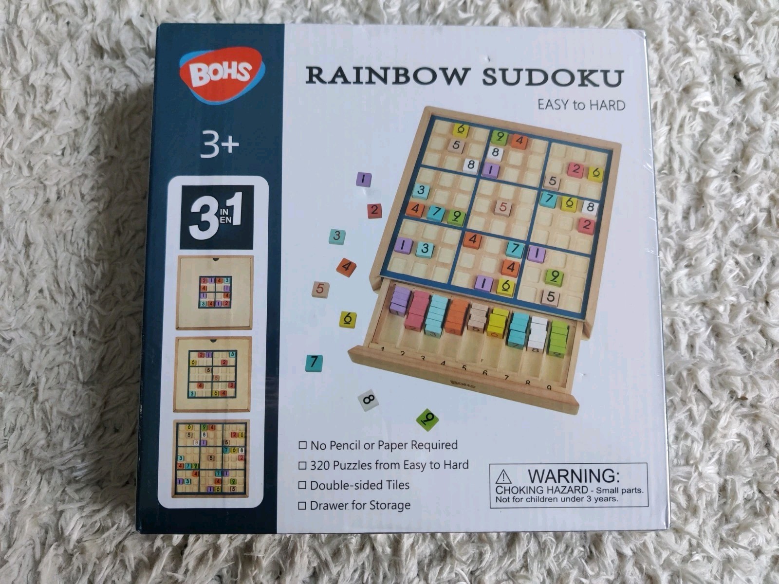 BOHS Rainbow Sudoku Easy To Hard 3 In 1