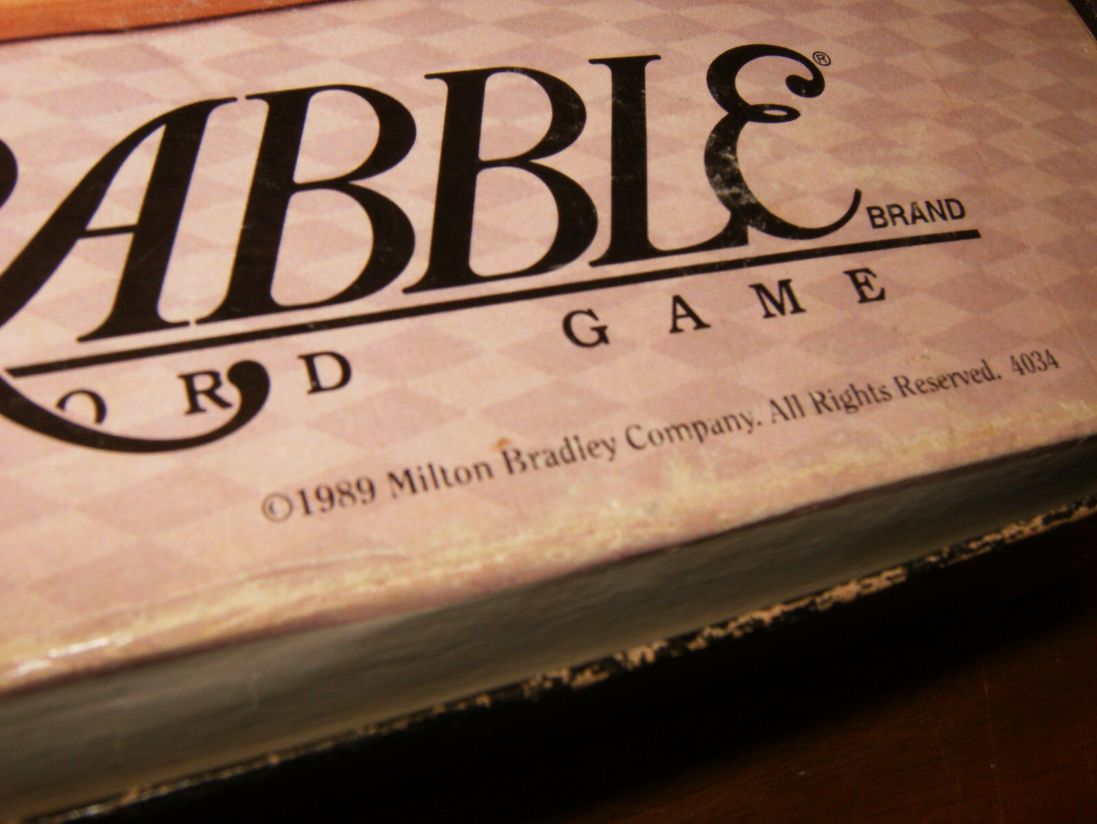 Scrabble Deluxe Edition 1989 Rotating Turntable Mahogany Tiles Complete