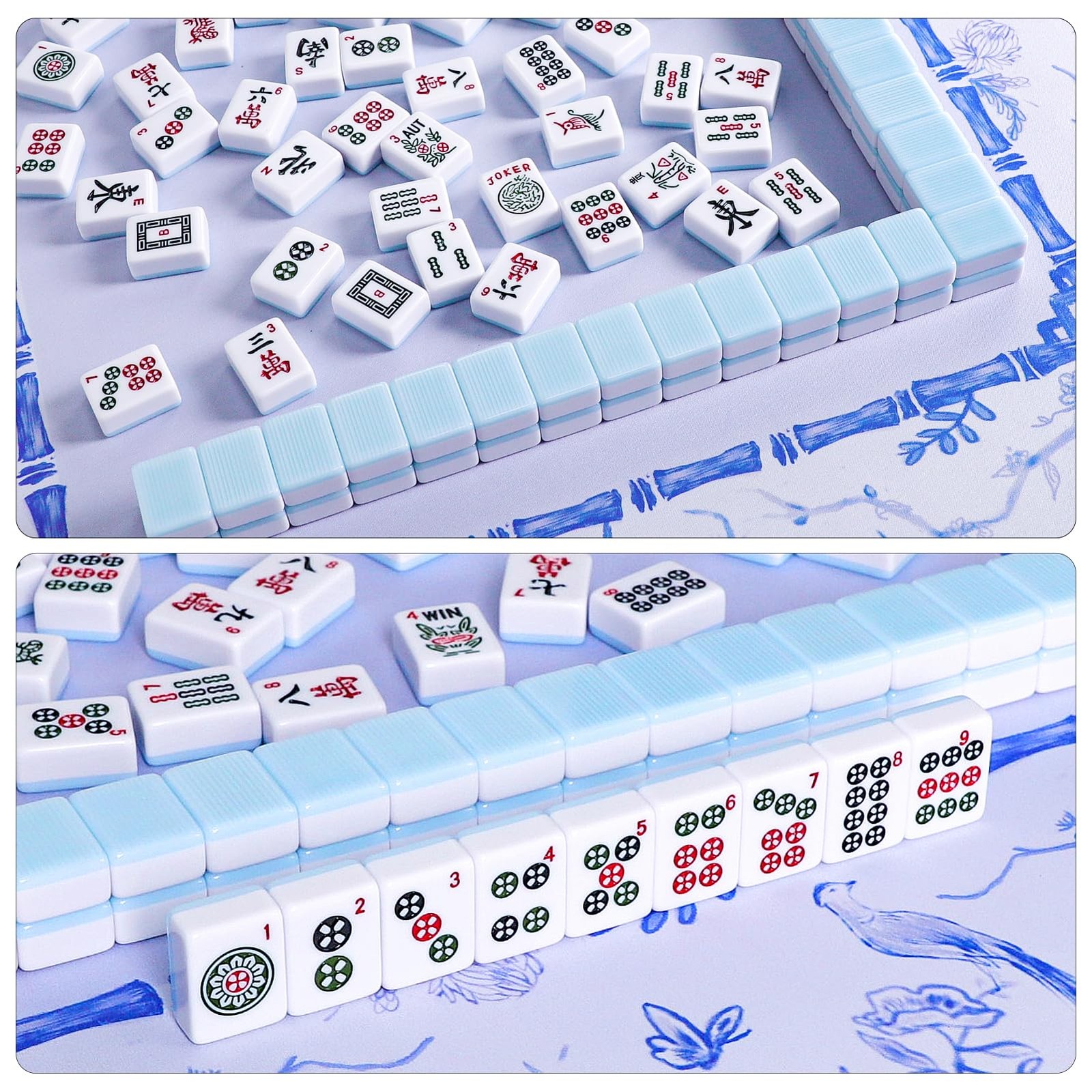 TIASUSAN American Mahjong 1.2 inches (H) x 5 (W) x 10 (L), Blue