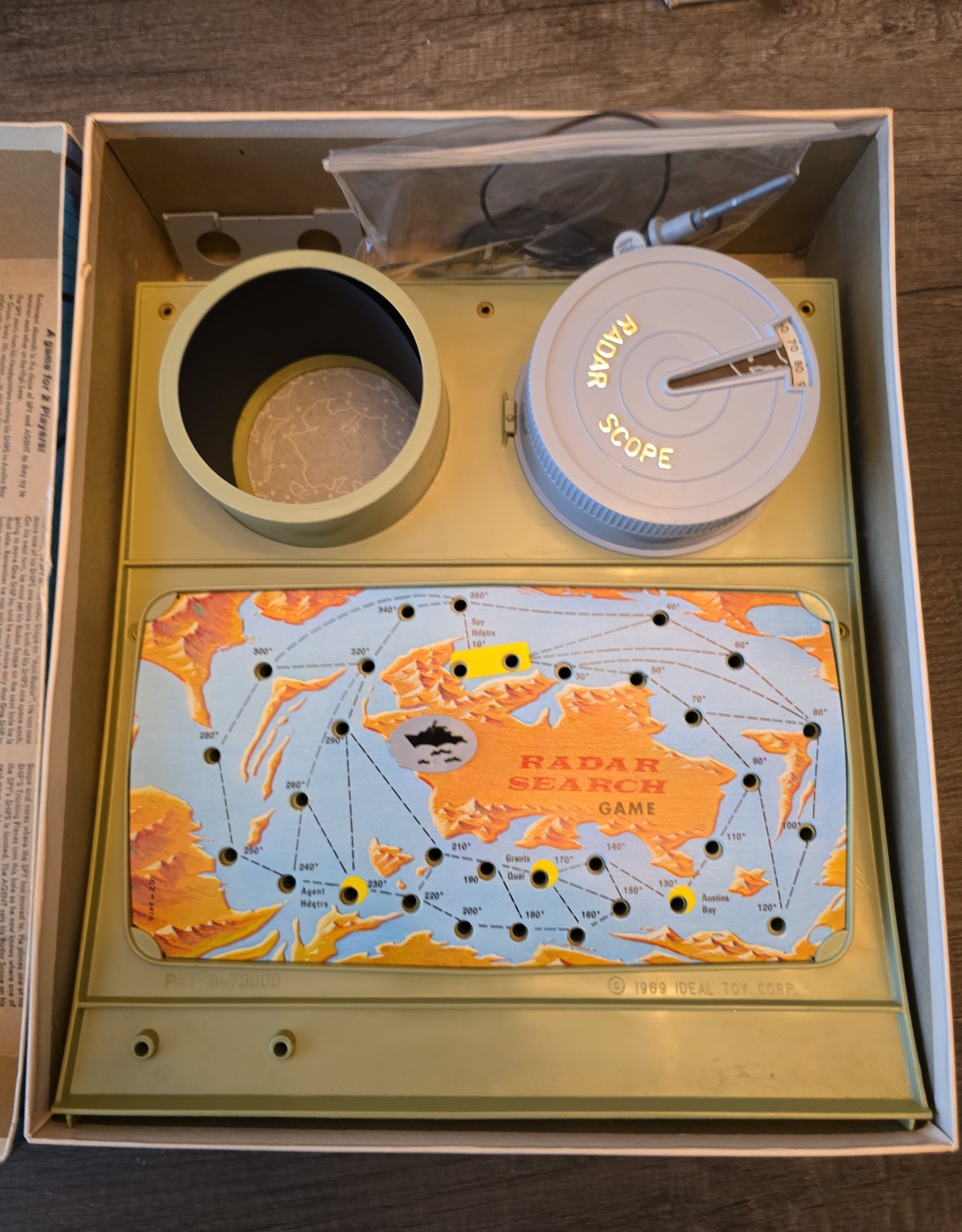 Electronic Radar Search Game by Ideal Toys 1969 Complete IOB Battery Operated (U