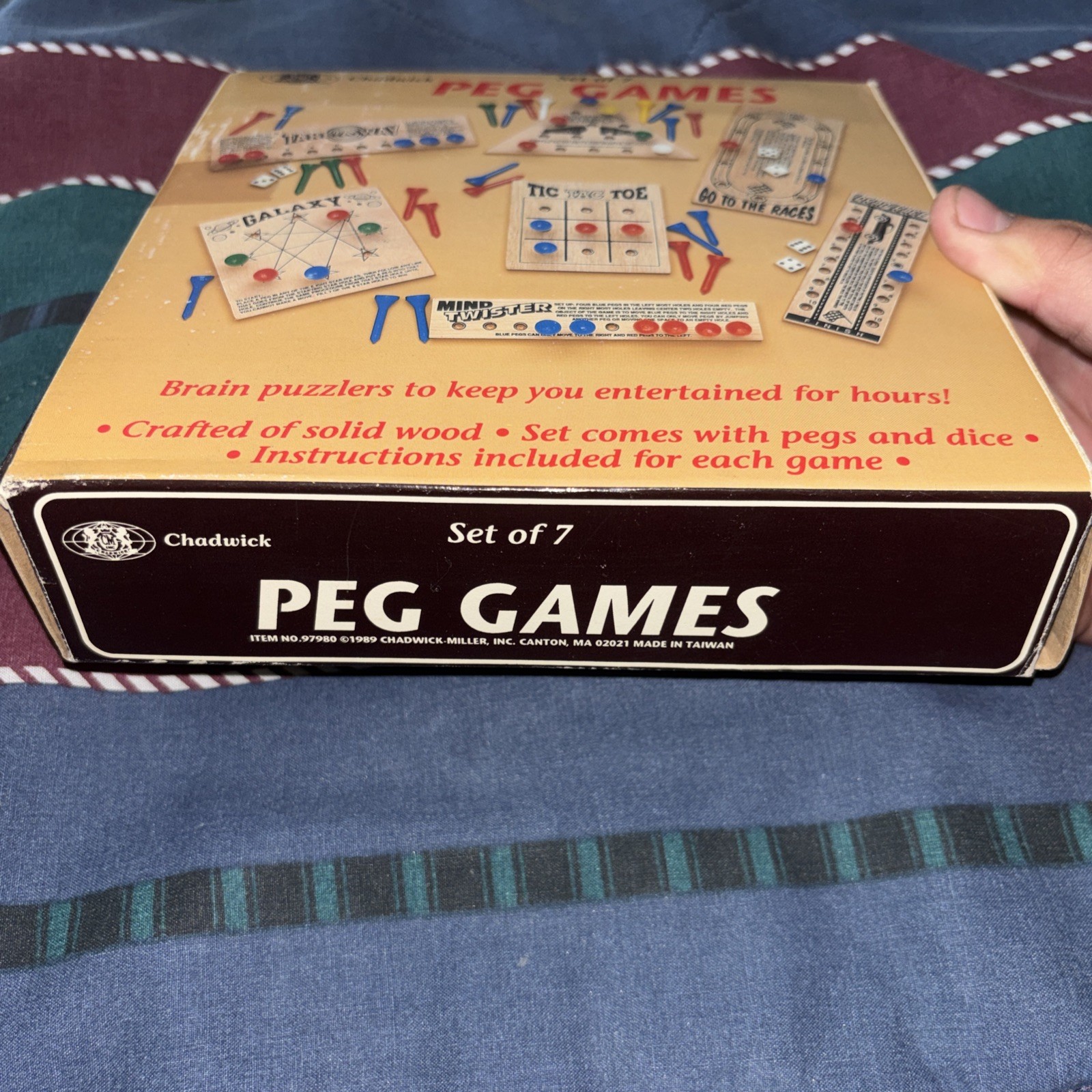 VINTAGE CHADWICK MILLER SET OF 7 PEG GAMES STILL IN BOX!!