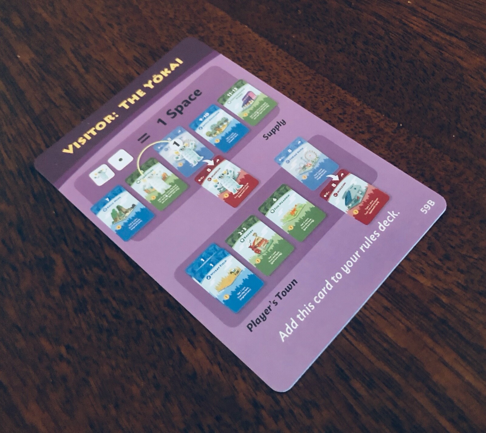Machi Koro Legacy | Visitor: The Yokai Rule Card | Replacement/Extra Game Piece