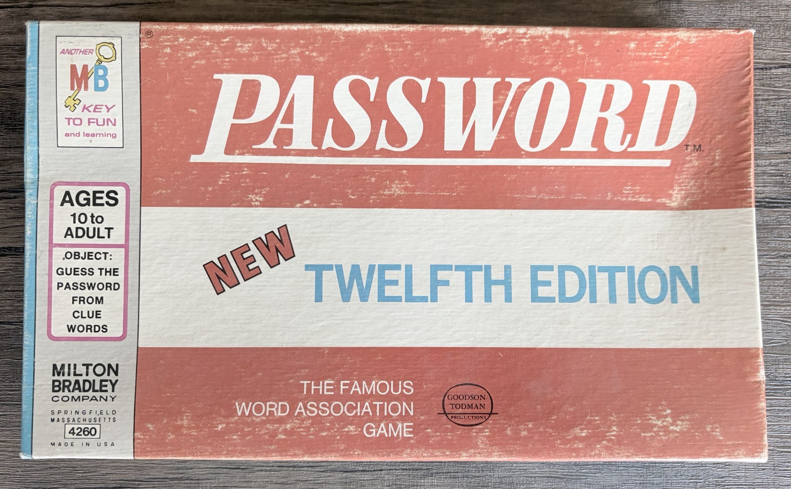 Vintage 1970 Milton Bradley PASSWORD Twelfth Edition #4260 99% Complete