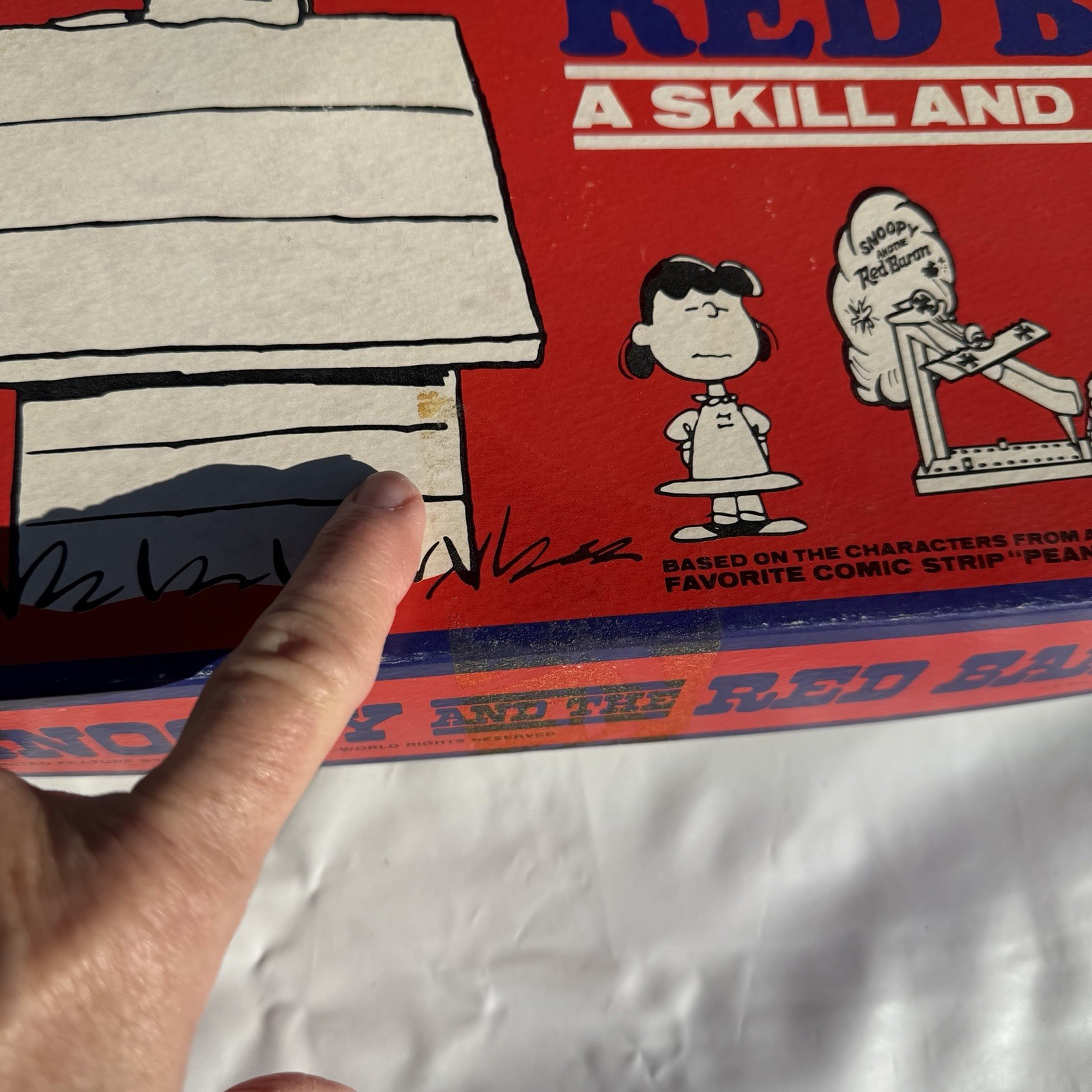 Snoopy And The Red Baron Skill and Action Game Milton Bradley Vintage 1970