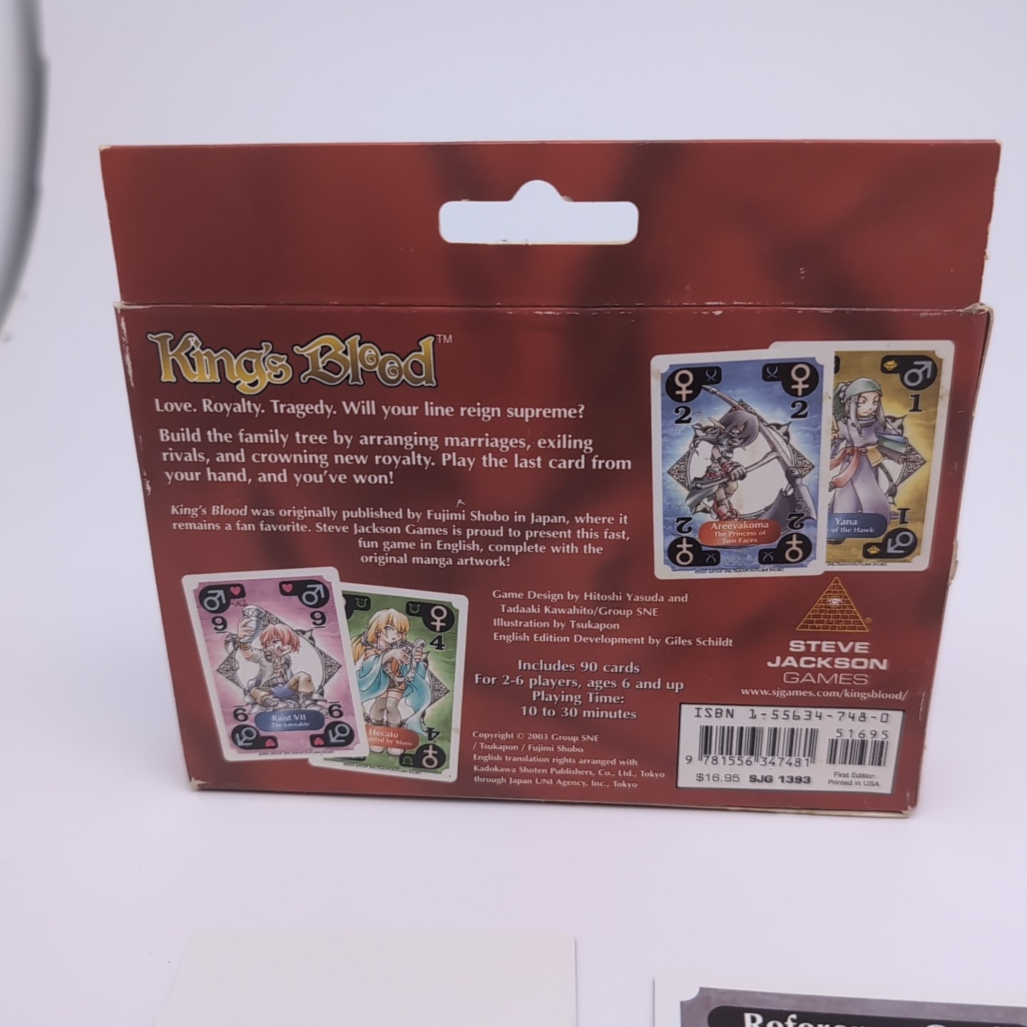 King’s Blood Card Game – Steve Jackson Games – RARE 2003 100% Complete Nice