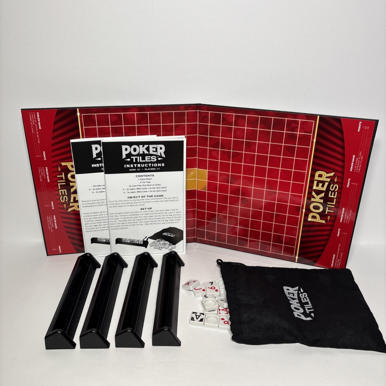 Masterpieces POKER TILES Board Game Strategy Tile Game Exciting Poker Action!