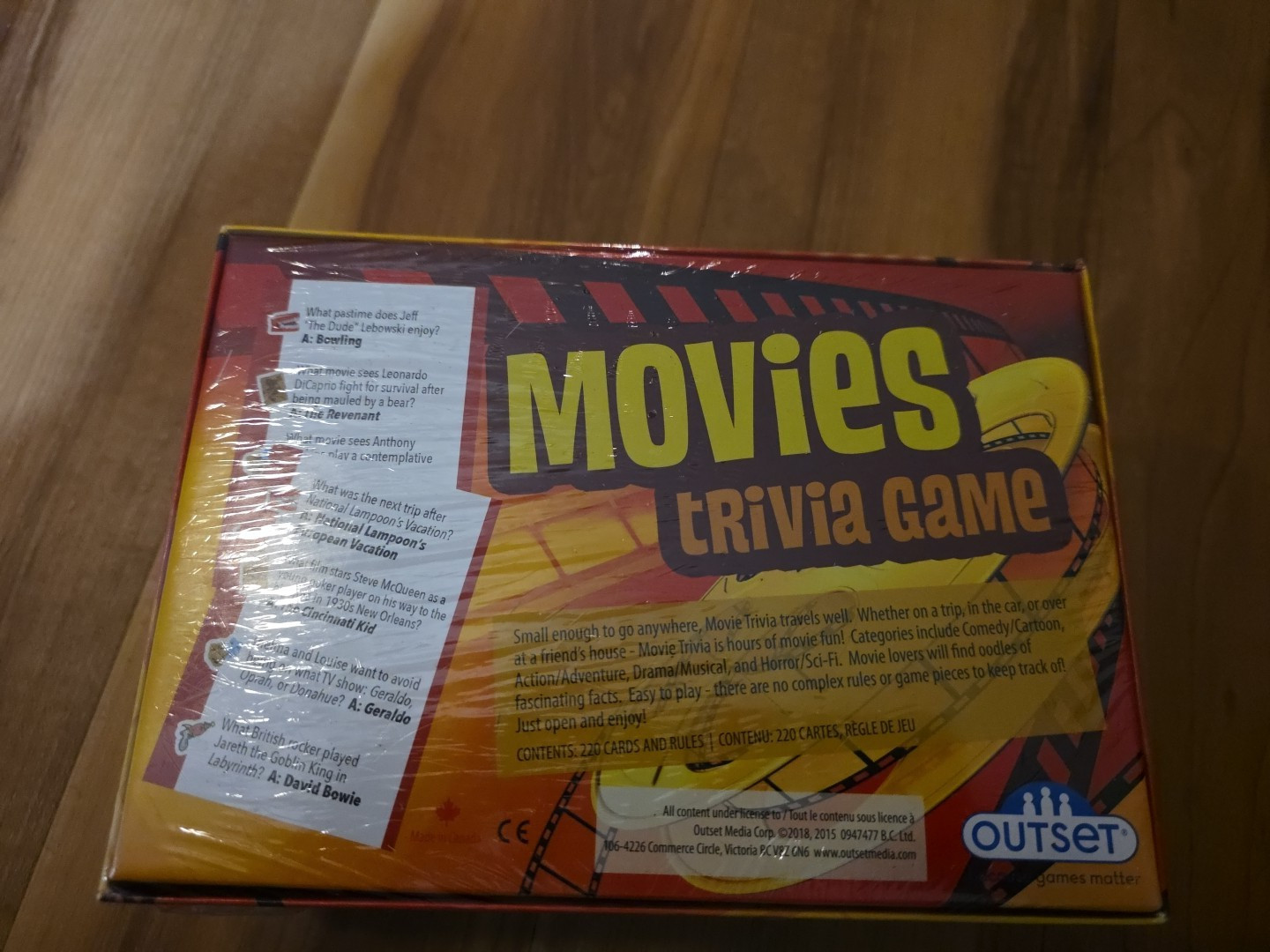 NEW Movies Trivia Game Outset 2018 SEALED – Family Game Night