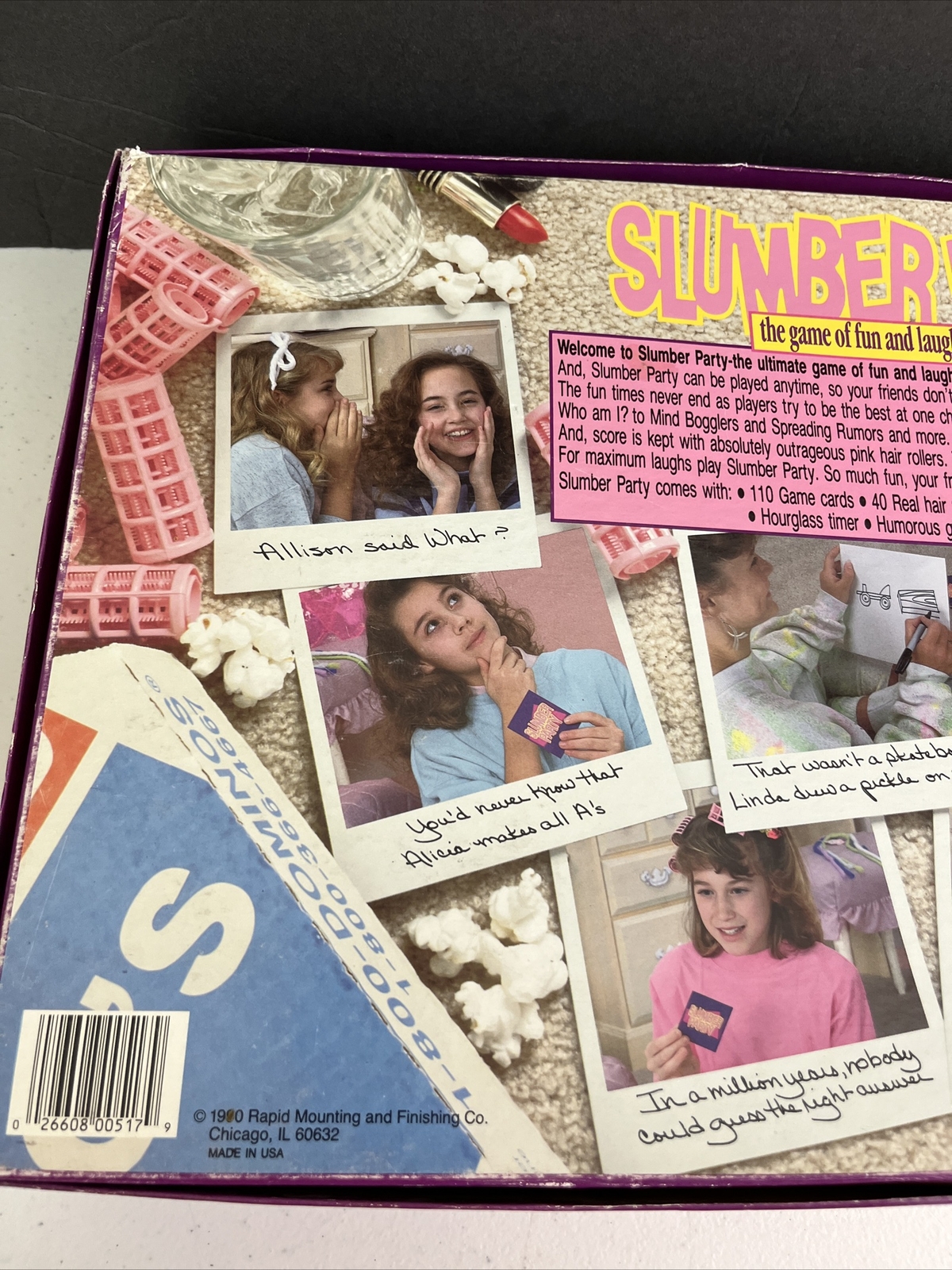 Slumber Party Sleepover 90s Board Game Goody Hair Rollers 1990 Cadaco Vintage