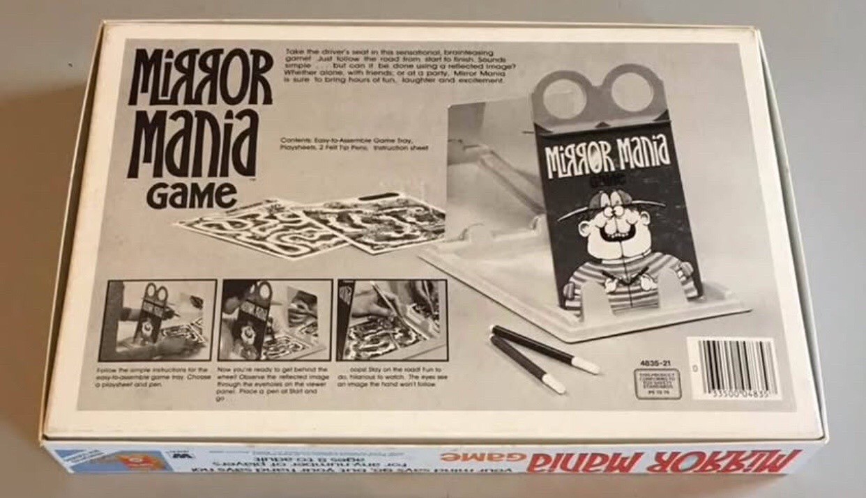 Mirror Mania Reverse Action Board Game VTG 1982 Whitman Complete