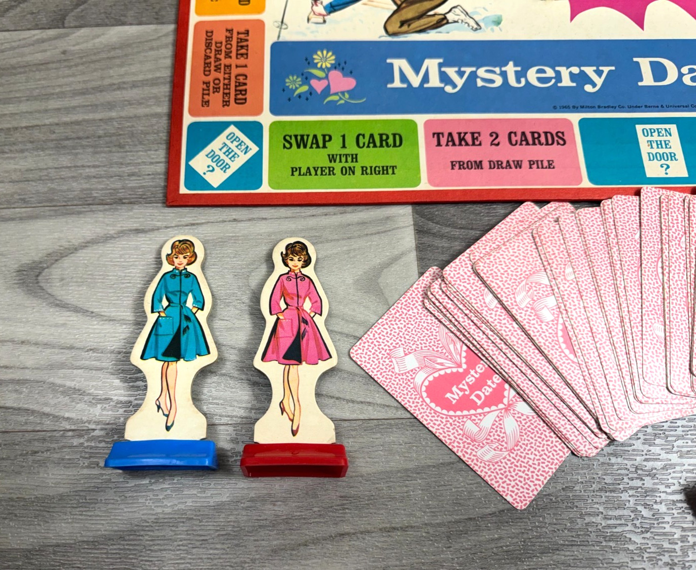 VINTAGE 1965 MILTON BRADLEY MYSTERY DATE GAME BOARD GAME MPN 4502 COMPLETE