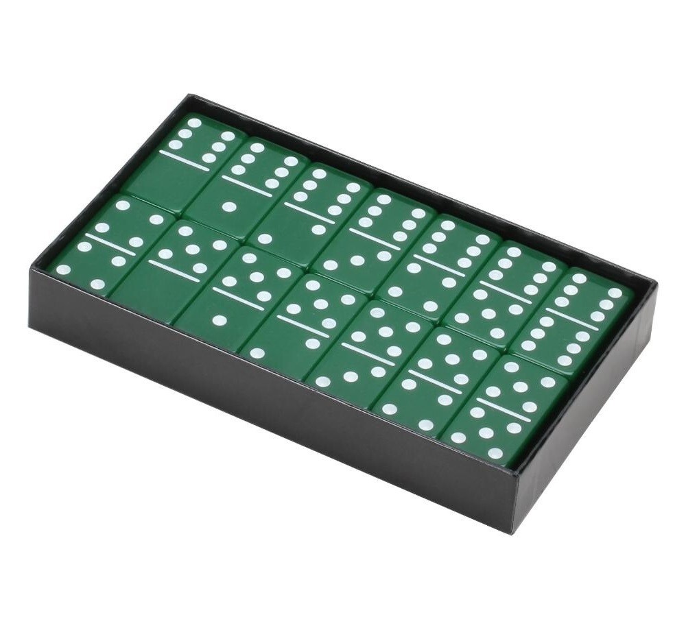Premium Dominoes Double 6 Six Jumbo Size Acrylic Green