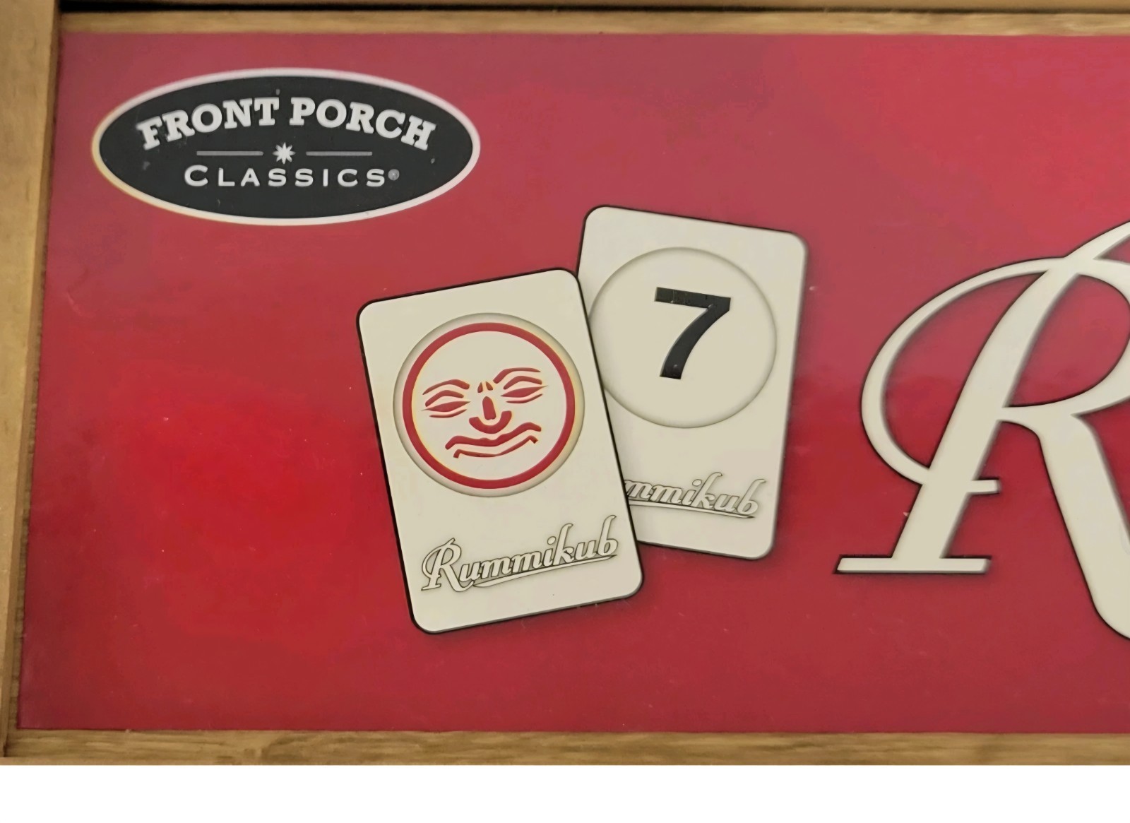 Front Porch Classics Rummikub Vintage Edition Wood Box Complete 106 Tiles