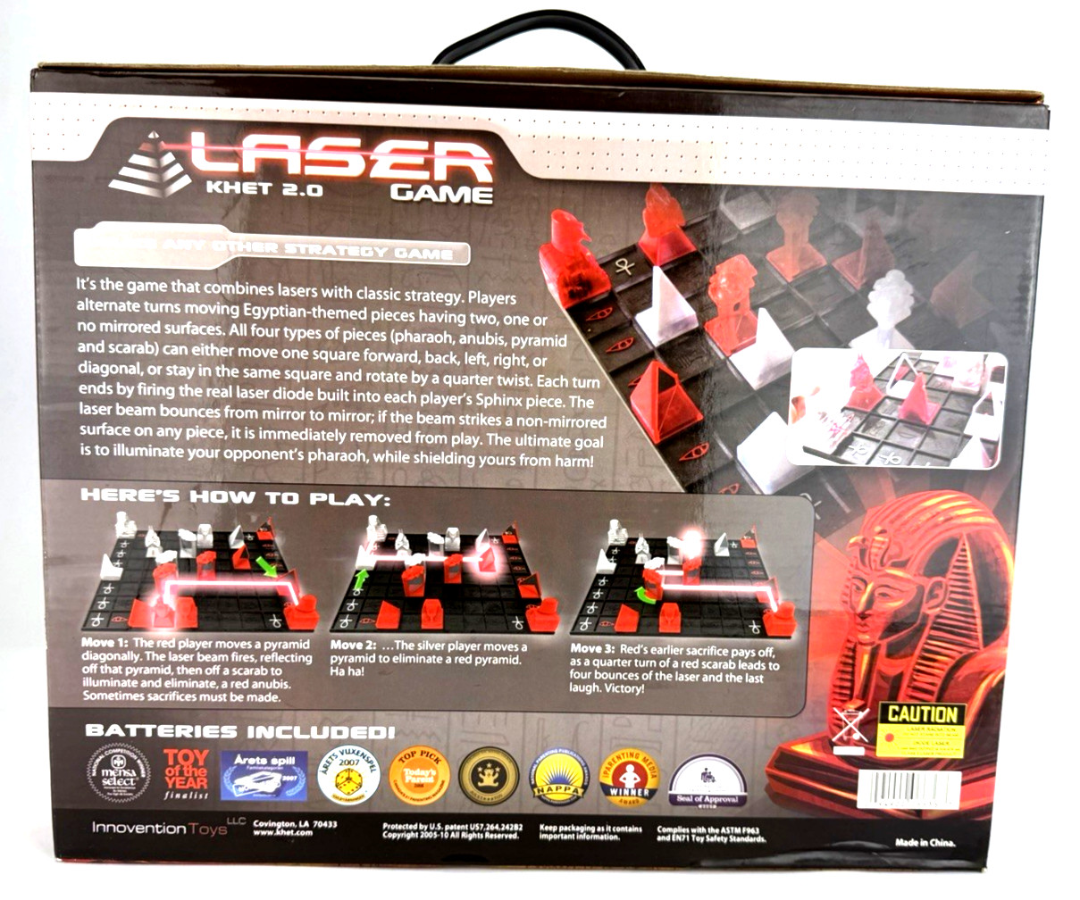 Laser Khet 2.0 Game Strategy 2010 Innovention Toys TESTED 100% Complete