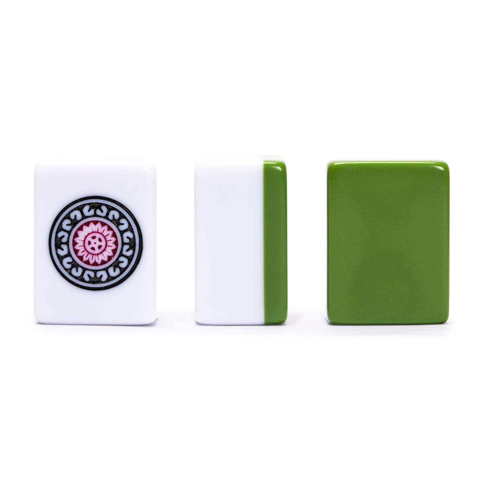 Yellow Mountain Imports Japanese Riichi Mahjong Set – Large White and Green T…