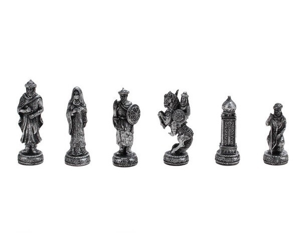 Medieval Crusade Chess Set 3″ King Glass Board