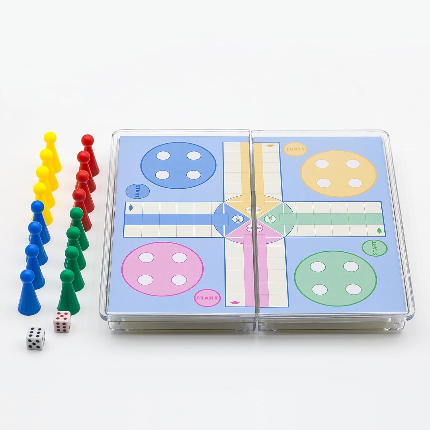 6″ Compact Ludo Game Set – Magnetic Folding Board for Family Travel Enjoyment