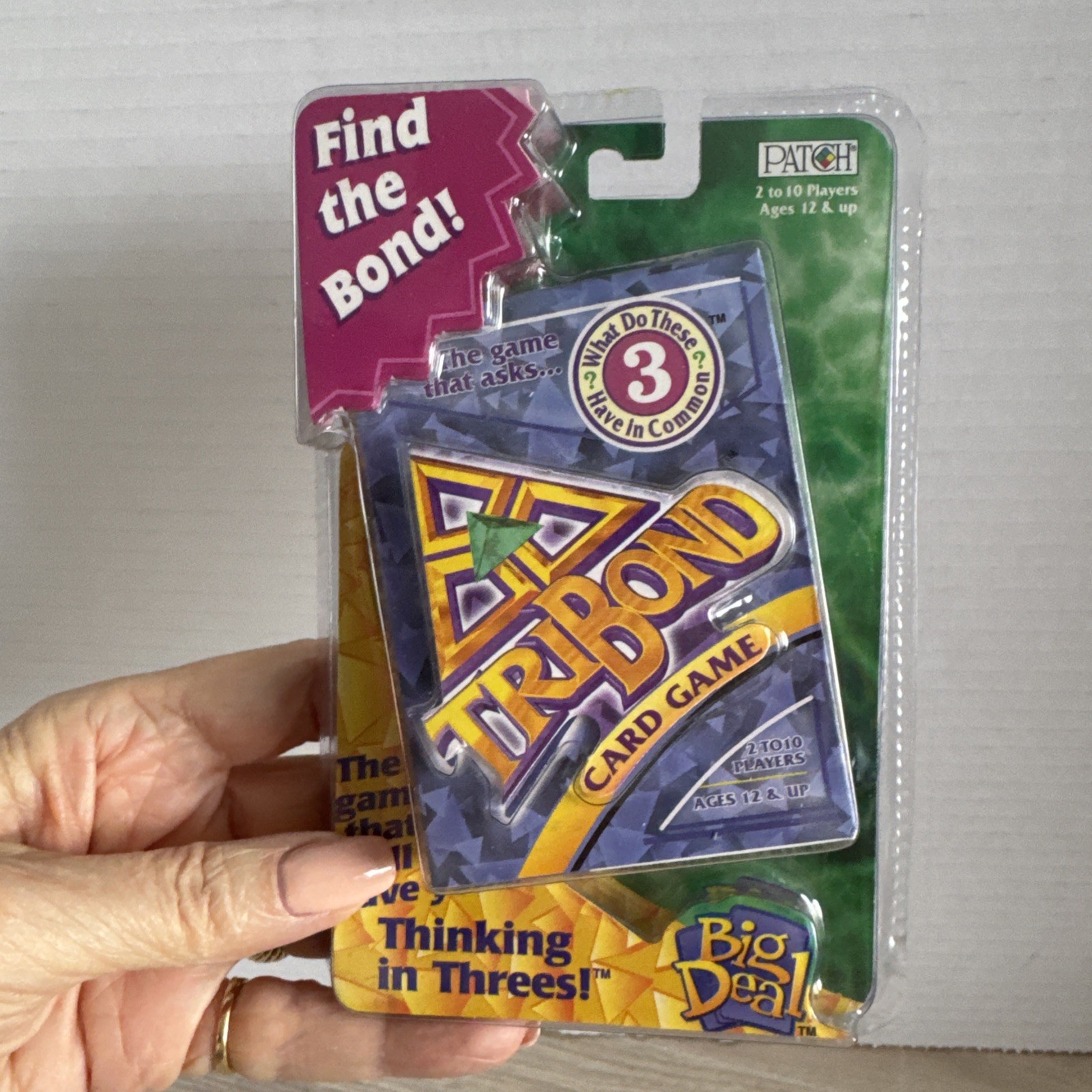 TRIBOND Card Game Patch Products New Find The Bond By Thinking In Threes Age 12+