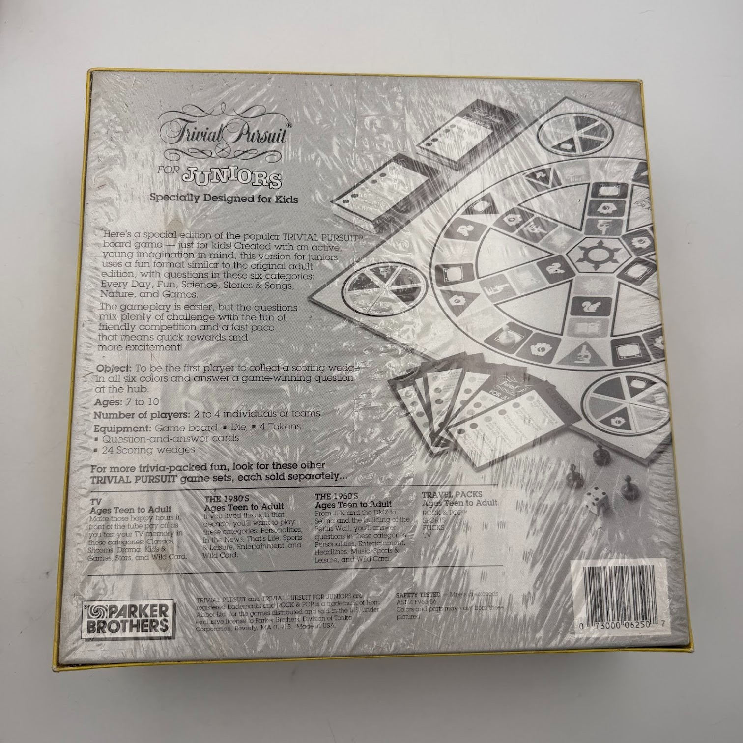 Trivial Pursuit For Juniors Second Edition Board Game 1990 Vintage NOS Sealed