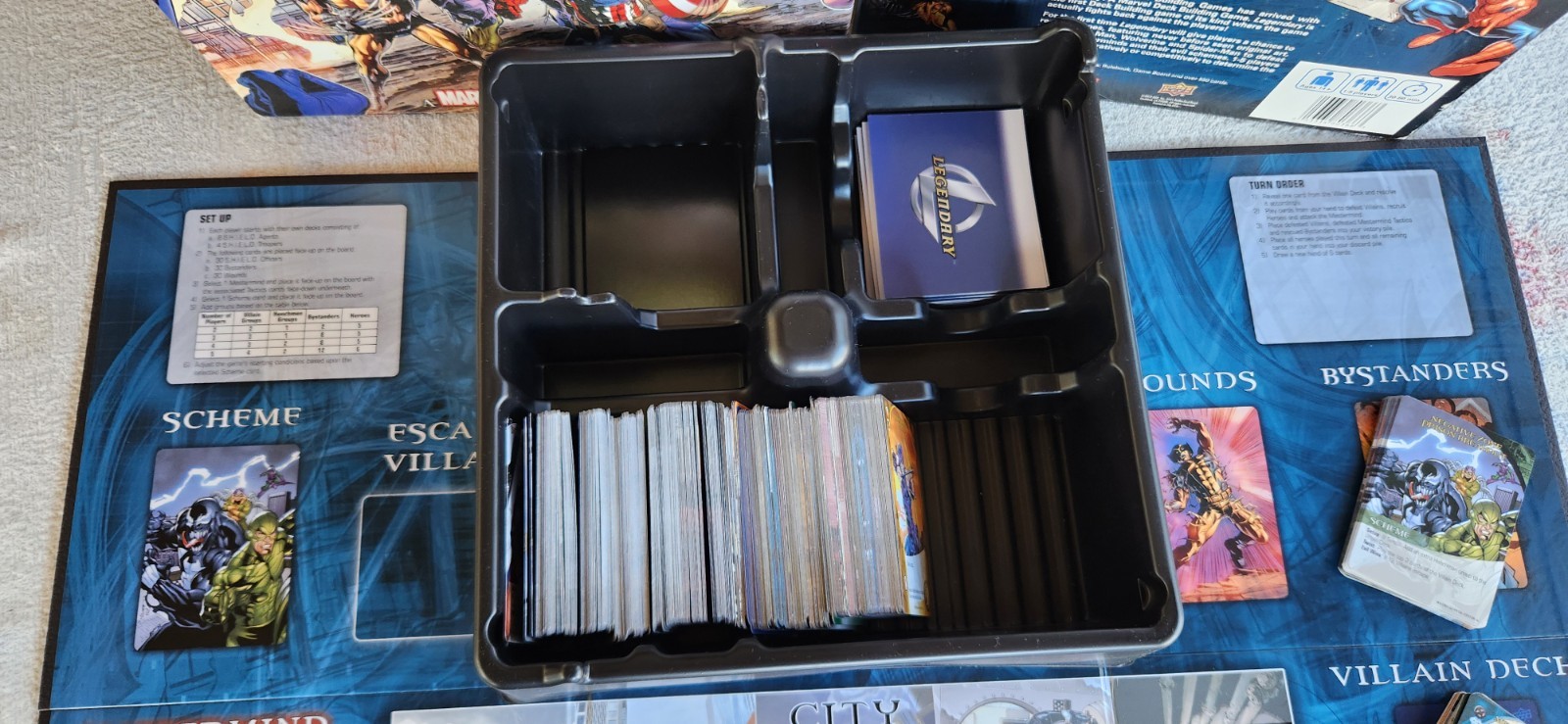Upper Deck Legendary: A Marvel Deck Building Game Complete Core Game NICE!!
